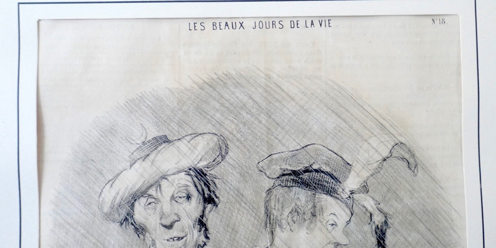 Honore Daumier Orig. Lithographie Le Mardi Gras (1844)