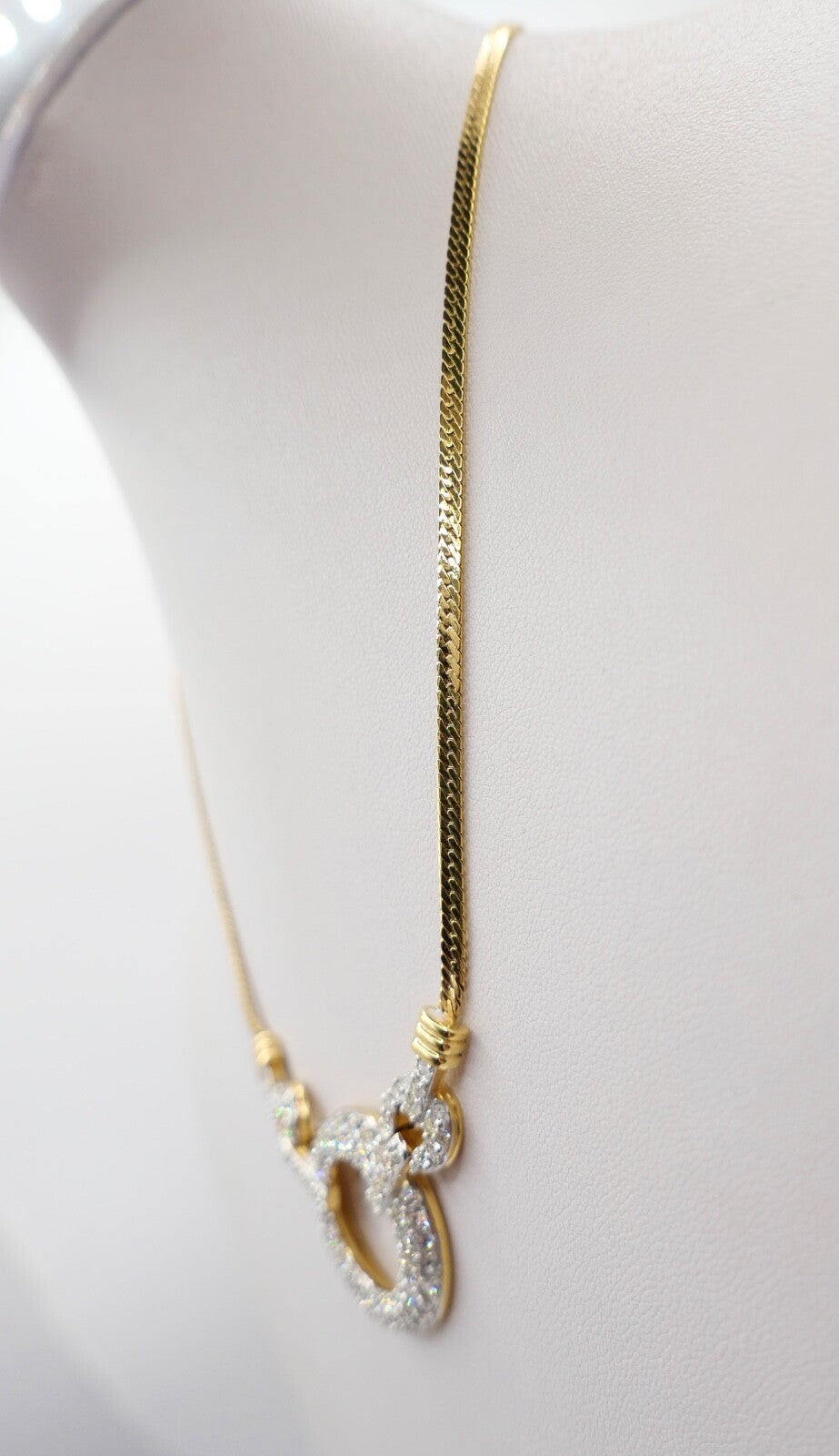 Swarovski Designer Damen Collier / Kette 18K vergoldet  43cm mit Strasssteinen