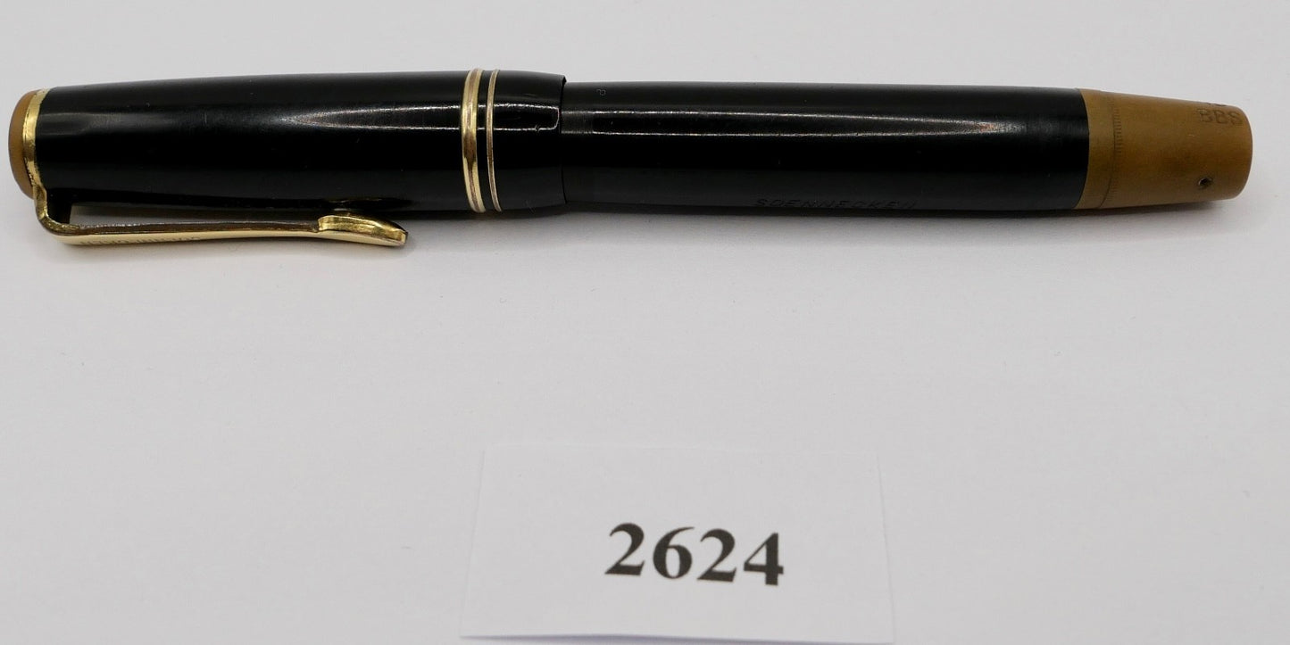 Alter Füllfederhalter Füller SOENNECKEN  Söhnnecken schwarz braun 16 BBS