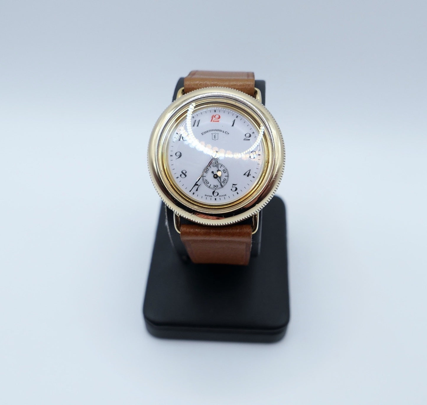 Eberhard Co Patrouille 1921 Calotte 925 Silber vergoldet Jean Finger Dokumente