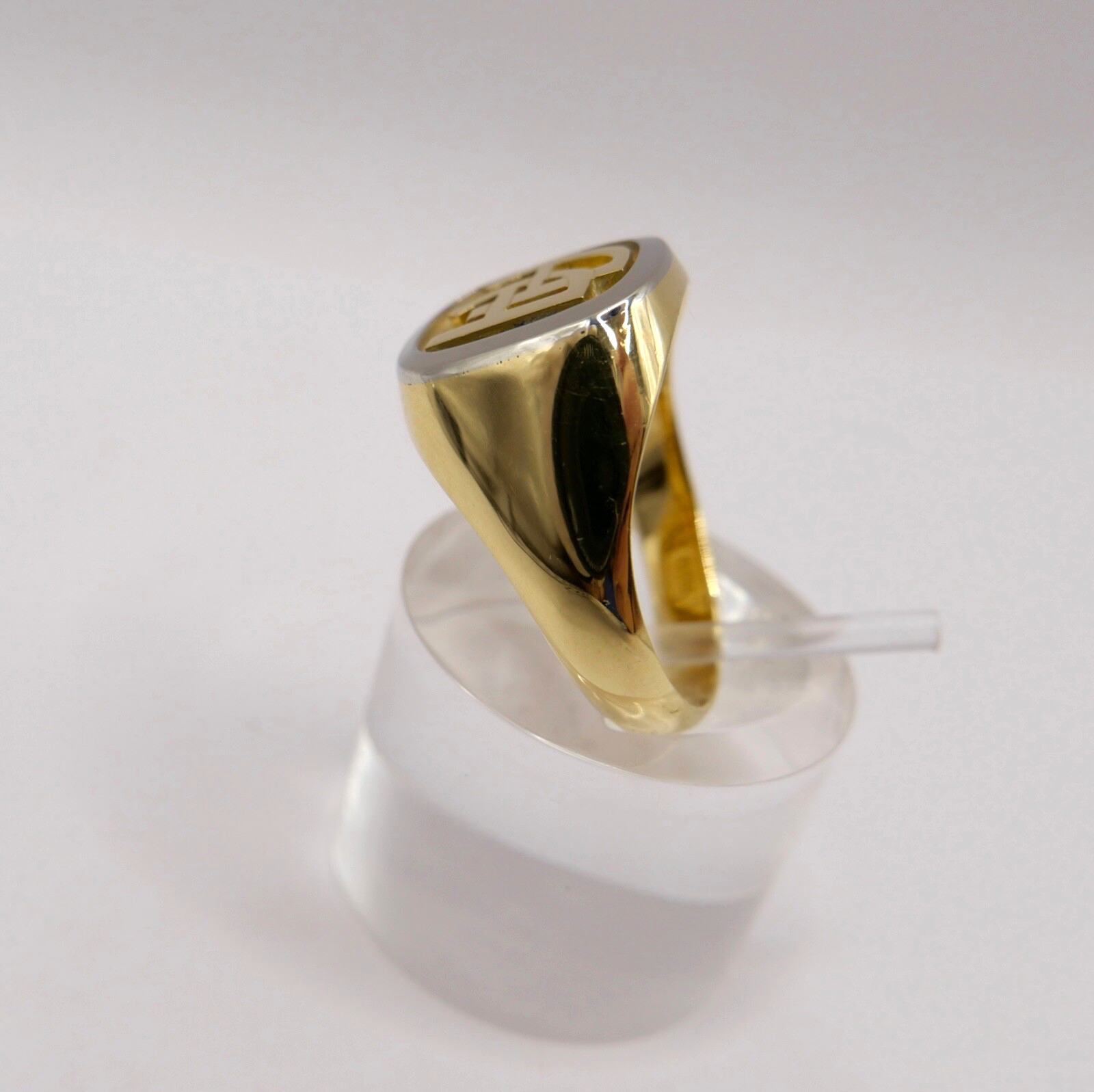 Herren Monogramm AA Goldring 750 18K Gr. 59 / 60  Siegelring NEUwertig