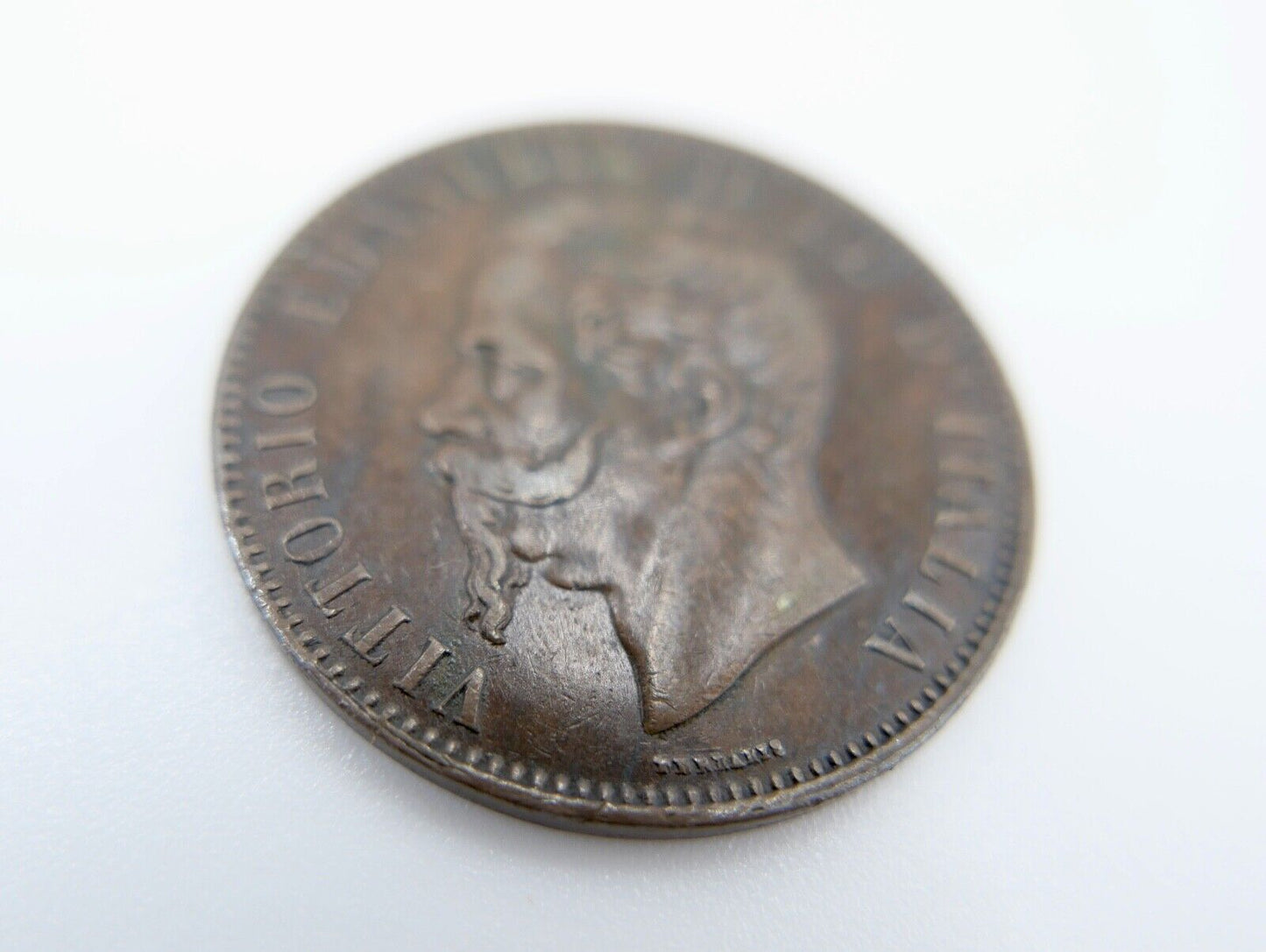 Münze Italien 10 Centesimi 1866 OM Vittorio Emanuele II.     ss-vz