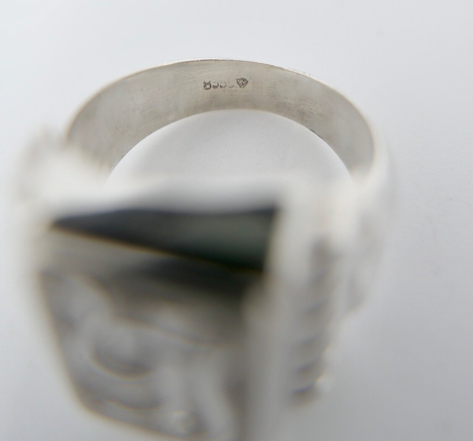 ART DECO Siegelring Monogramm YJ JY Herrenring Ring Silber 835 S Gr. 63