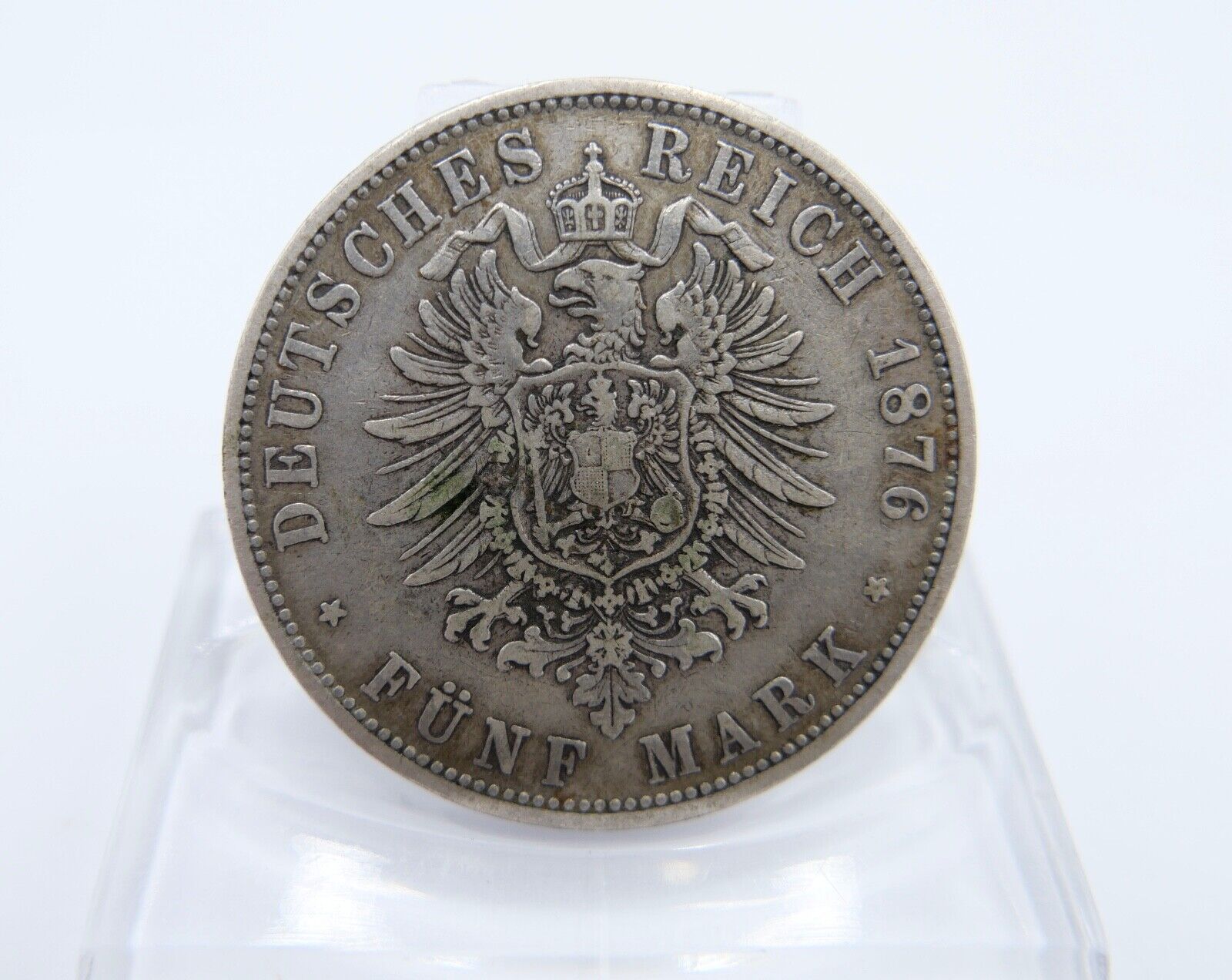 5 Mark 1876 C Jäger J.97 PREUSSEN WILHELM I.  Silber 900 Dt. Kaiserreich