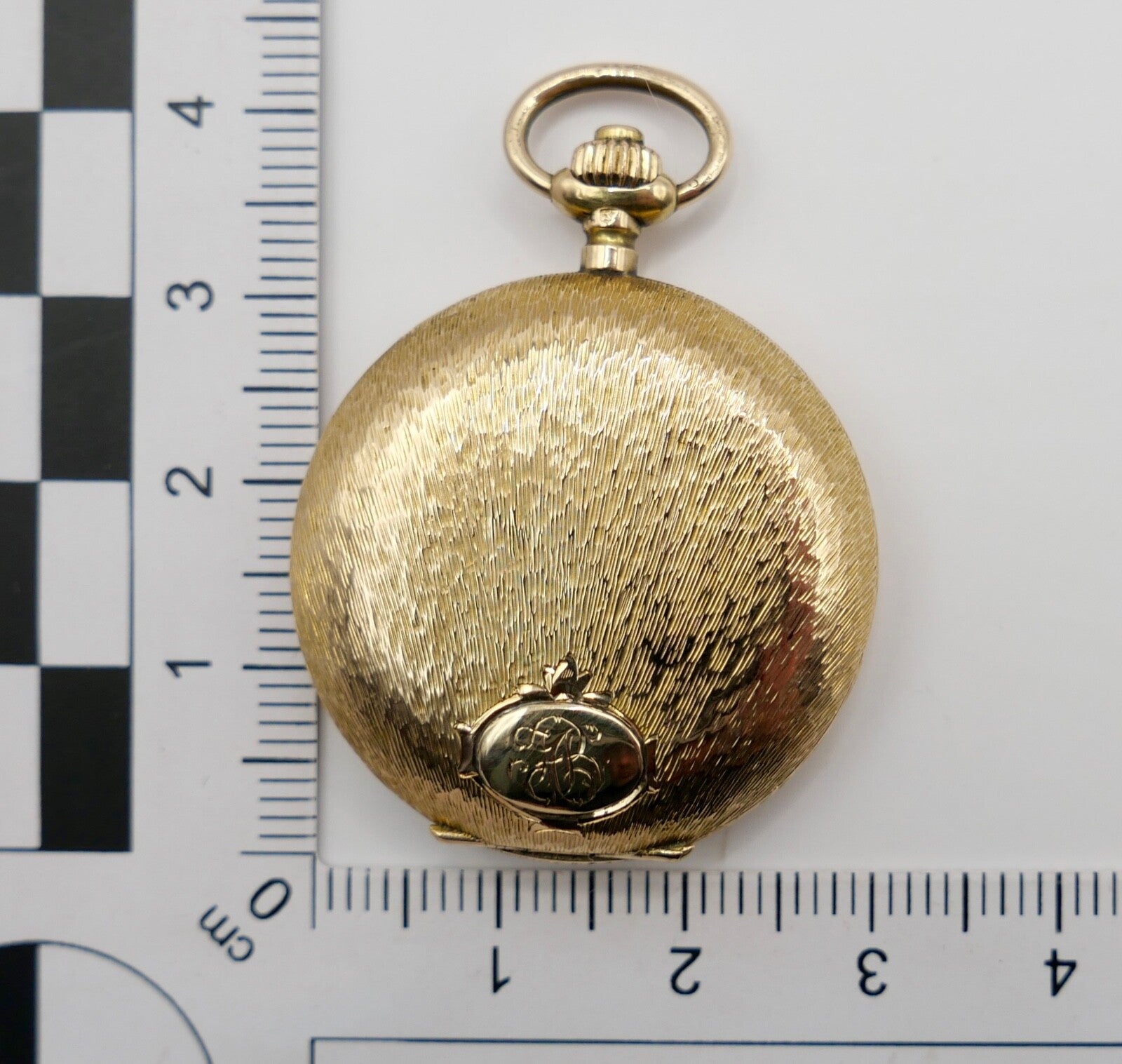Antike Schweizer Damen Taschenuhr JRH 585 Gold  14K  mit Monogram Savonette