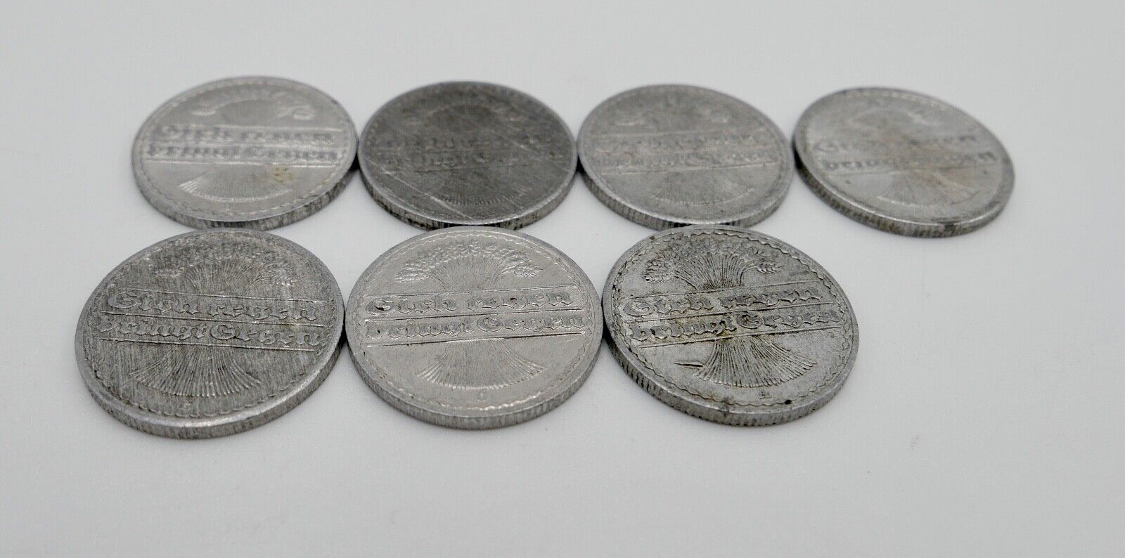 7x 50 Pfennig 1921 Jäger J.301 ss-vz Weimarer Republik