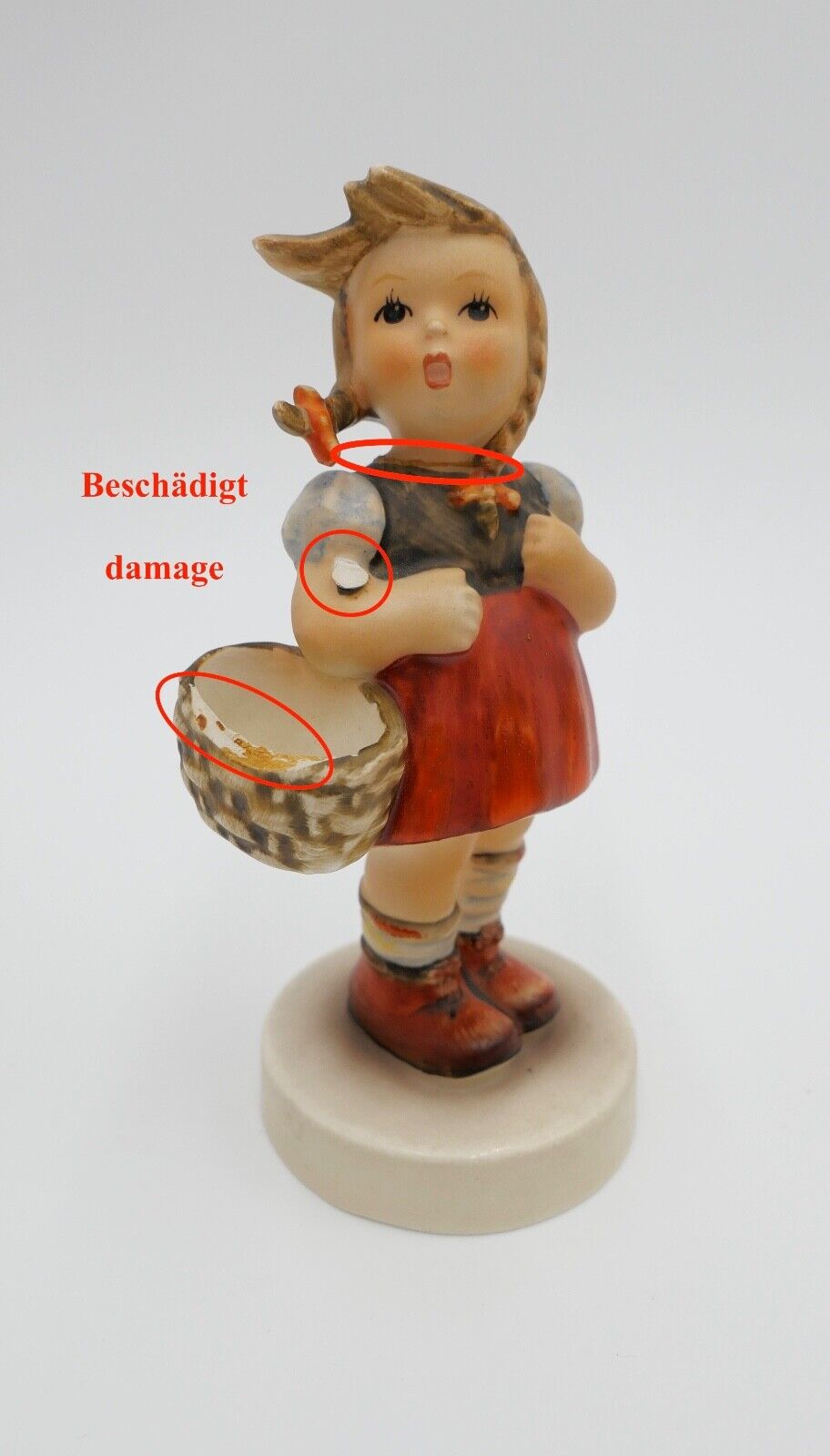 Hummel Figur 96  " GRETEL " Goebel Porzellan old FM 3 Little shoper KORB