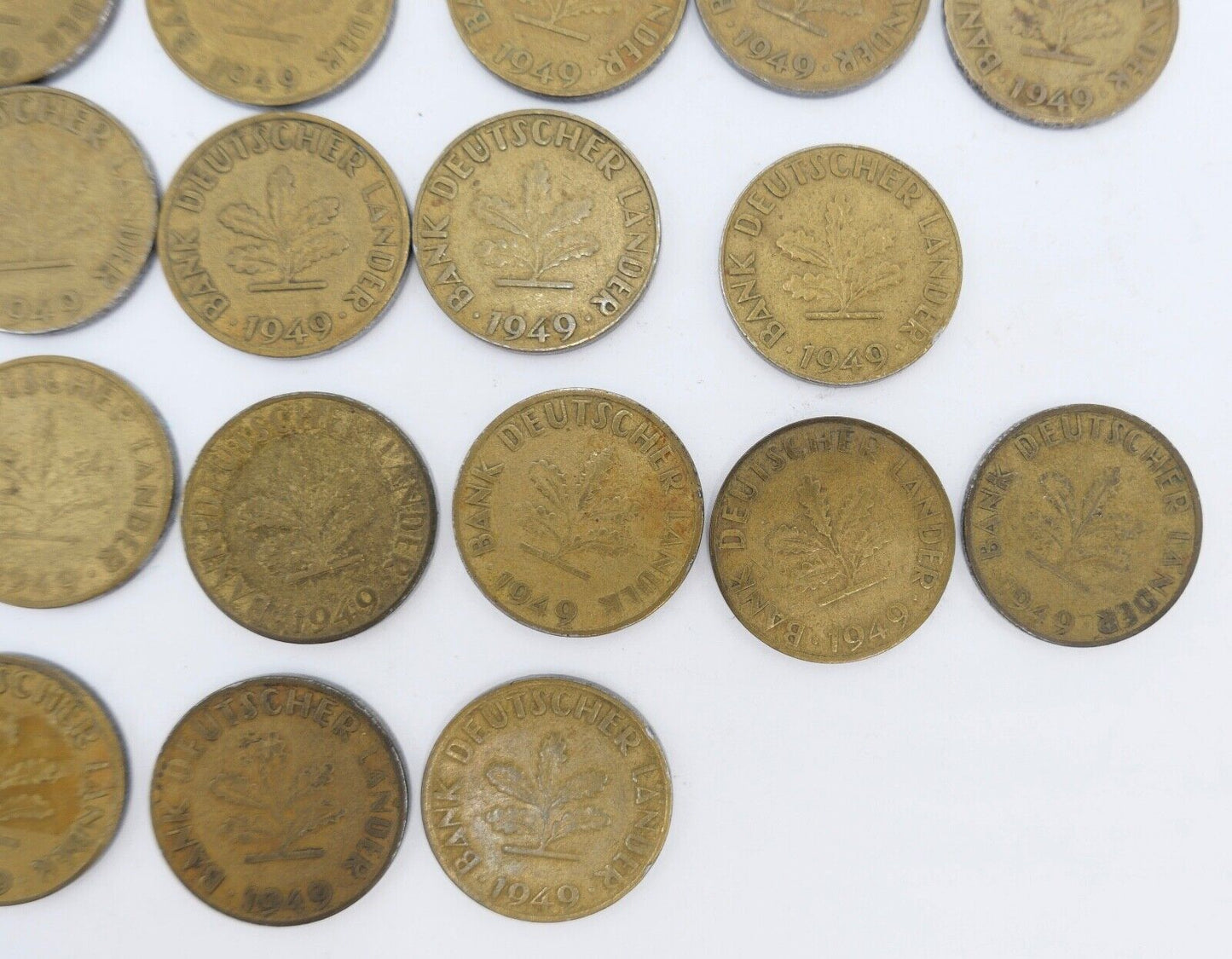 21x 10 Pfennig 1949 D F G J Jäger J. 378 ss-vz