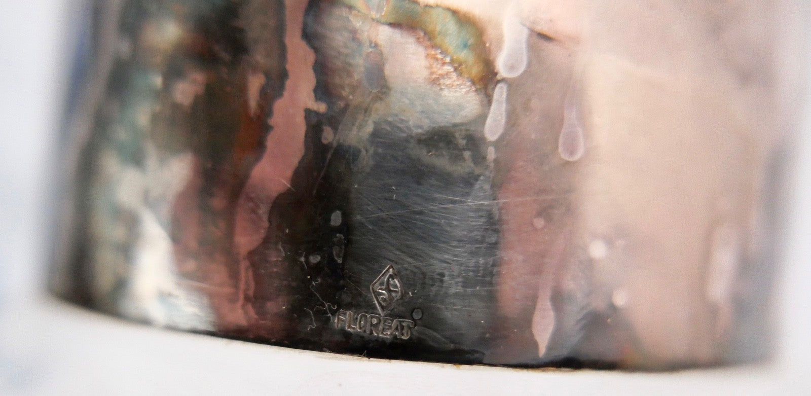 schwere Karaffe Floreat Bleikristall Versilbert Art Deco 30-40er Jahre