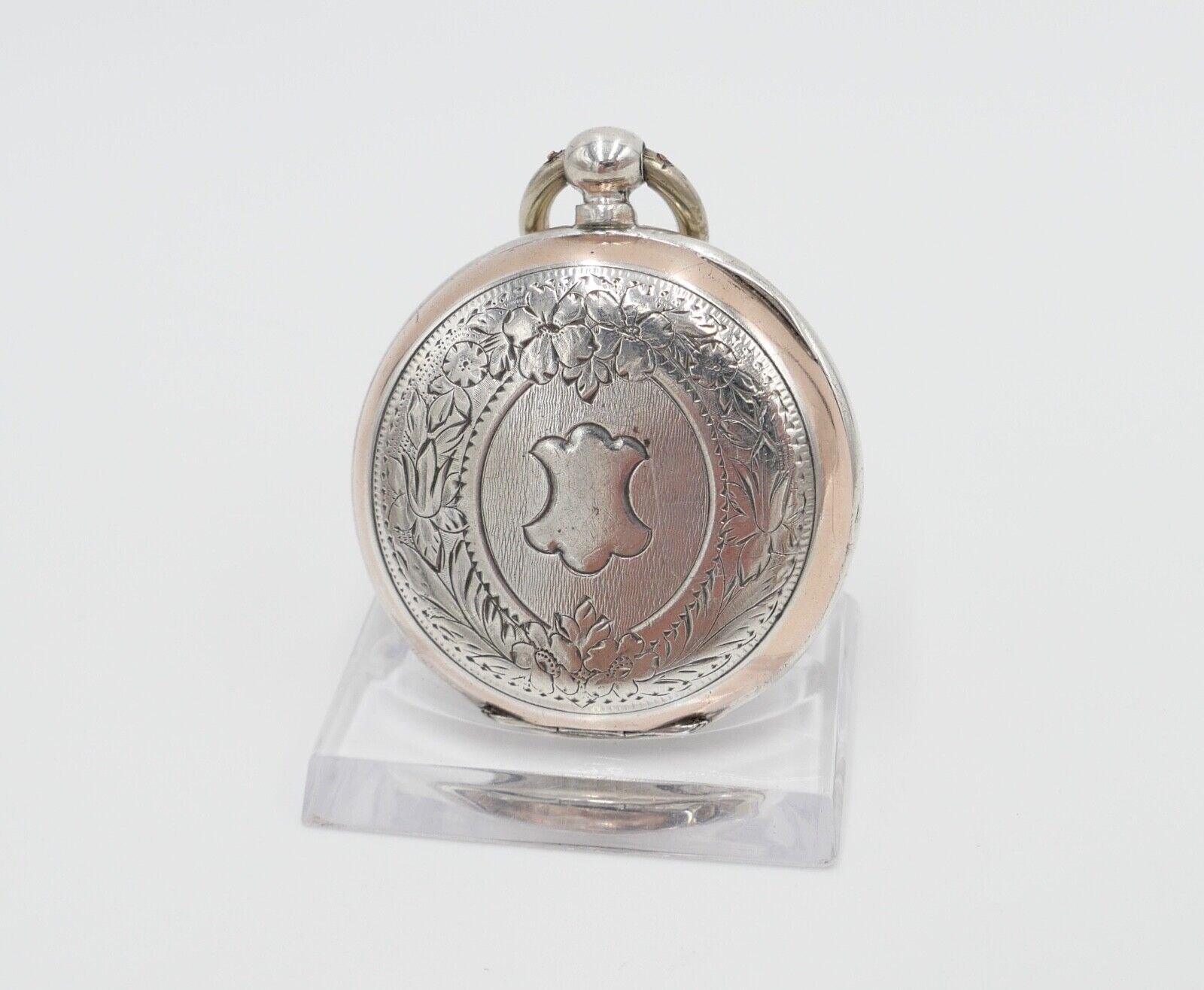 um 1900 Manufacture d´Horlogerie Lion 800 Silber Taschenuhr mit Schlüsselaufzug