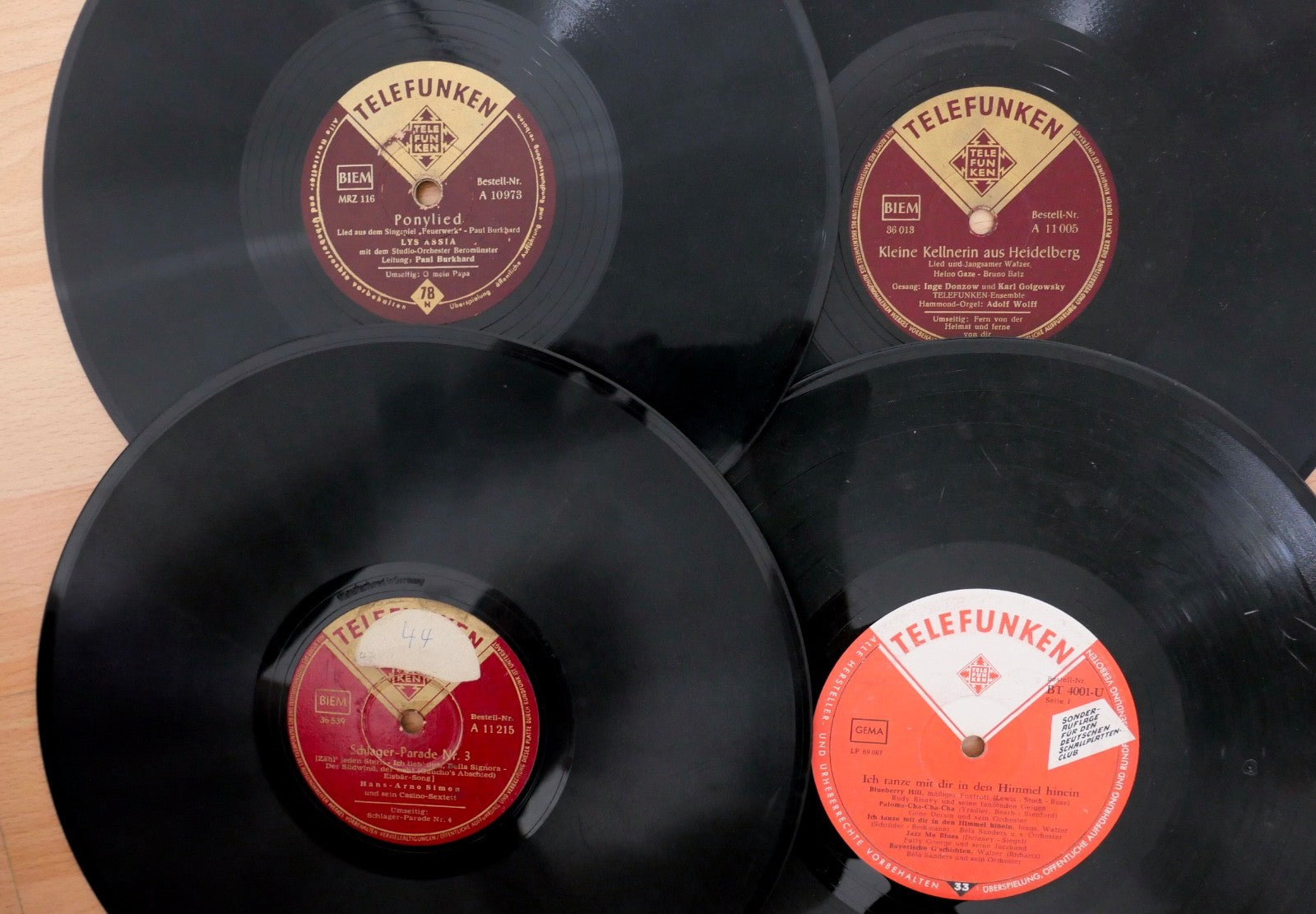 Konvolut Schellackplatten 105 Stk Schlager Operette Weihnacht 25 cm 10" Polydor