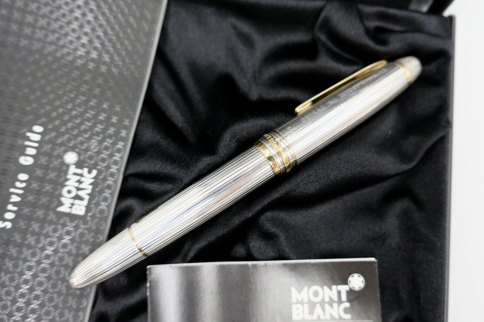 MONTBLANC Kolbenfüller Solitaire Le Grand MEISTERSTÜCK 1468 Silber GETRAG WHEEL 