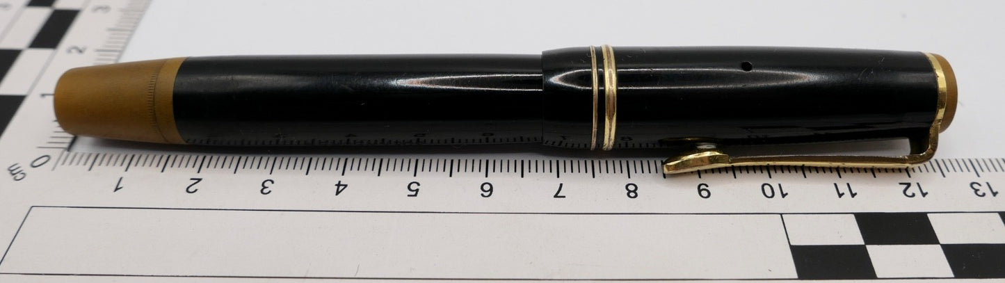 Alter Füllfederhalter Füller SOENNECKEN  Söhnnecken schwarz braun 16 BBS