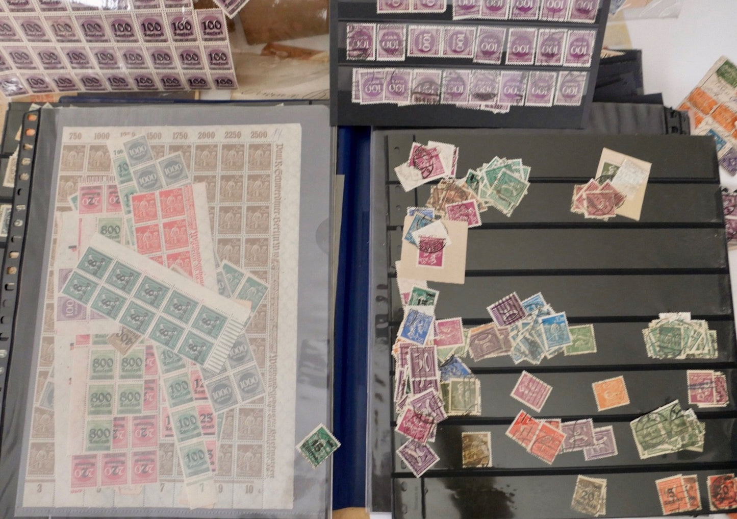 Großes Briefmarken-Konvolut Deutsches Reich Inflation 3. Reich Belege Einheiten