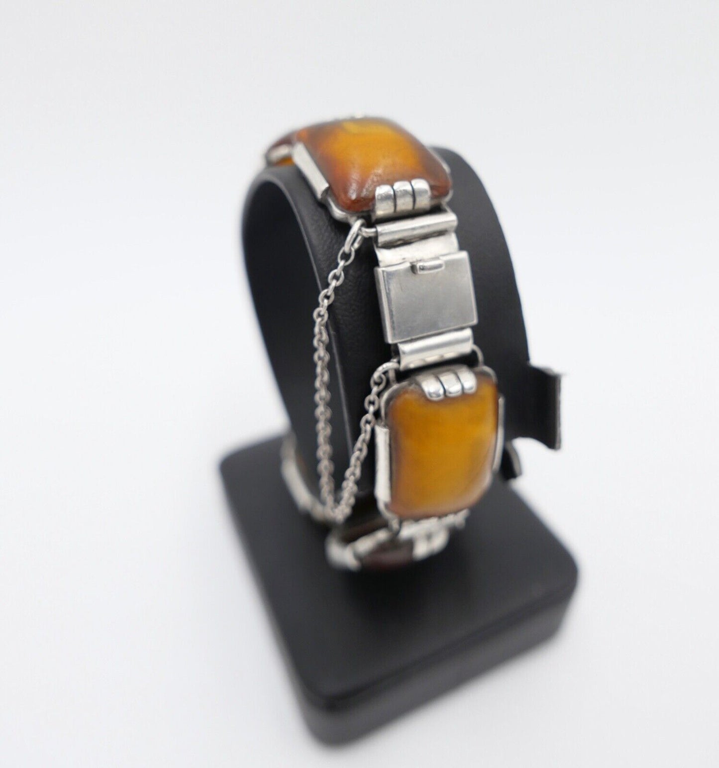 Butterscotch Armband Bernstein 835 Silber 27,9 gr silver Amber