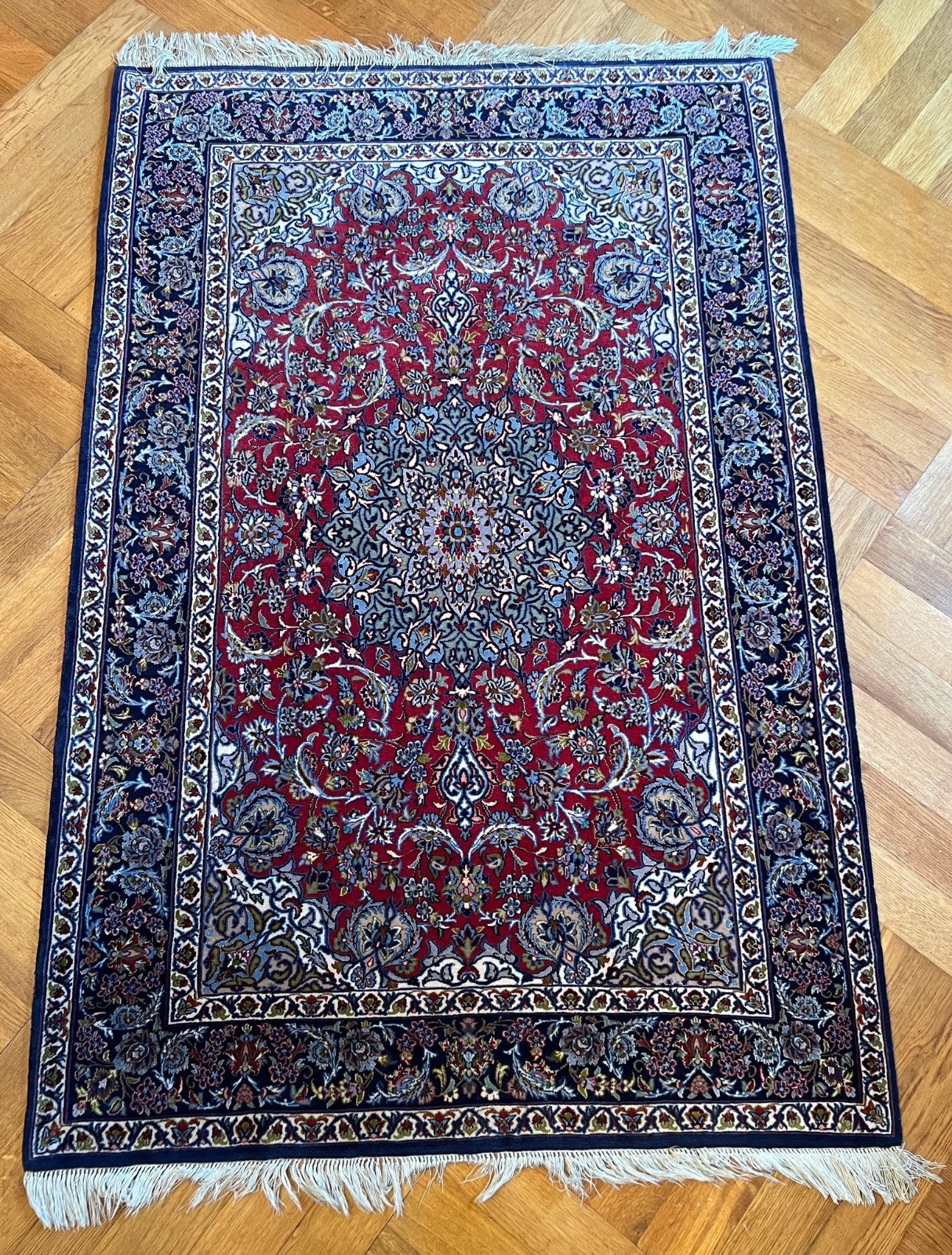 Kashan alter Orientteppich Perserteppich old carpet 180x110 cm