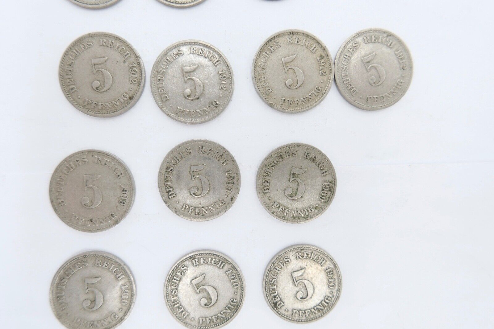 46x 5 Pfennig 1906 - 1914 A D F G großer Adler Jäger J.12 ss - stg