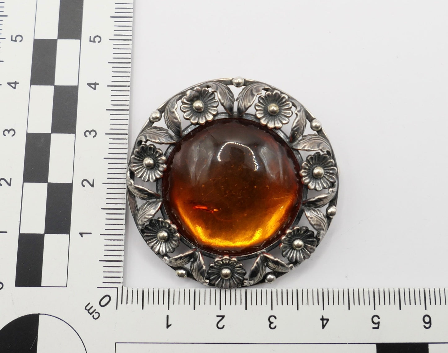 Brosche N.E. From Dänemark 925 Sterling Bernstein  Erik Nils From 42 mm