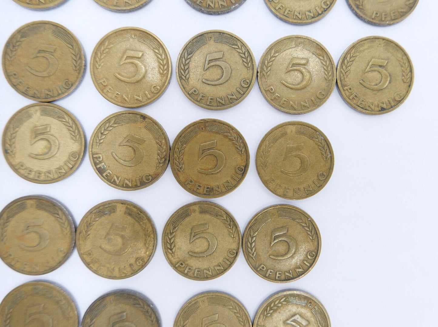 51x 5 Pfennig 1949 D F G J Jäger J. 377 s-vz