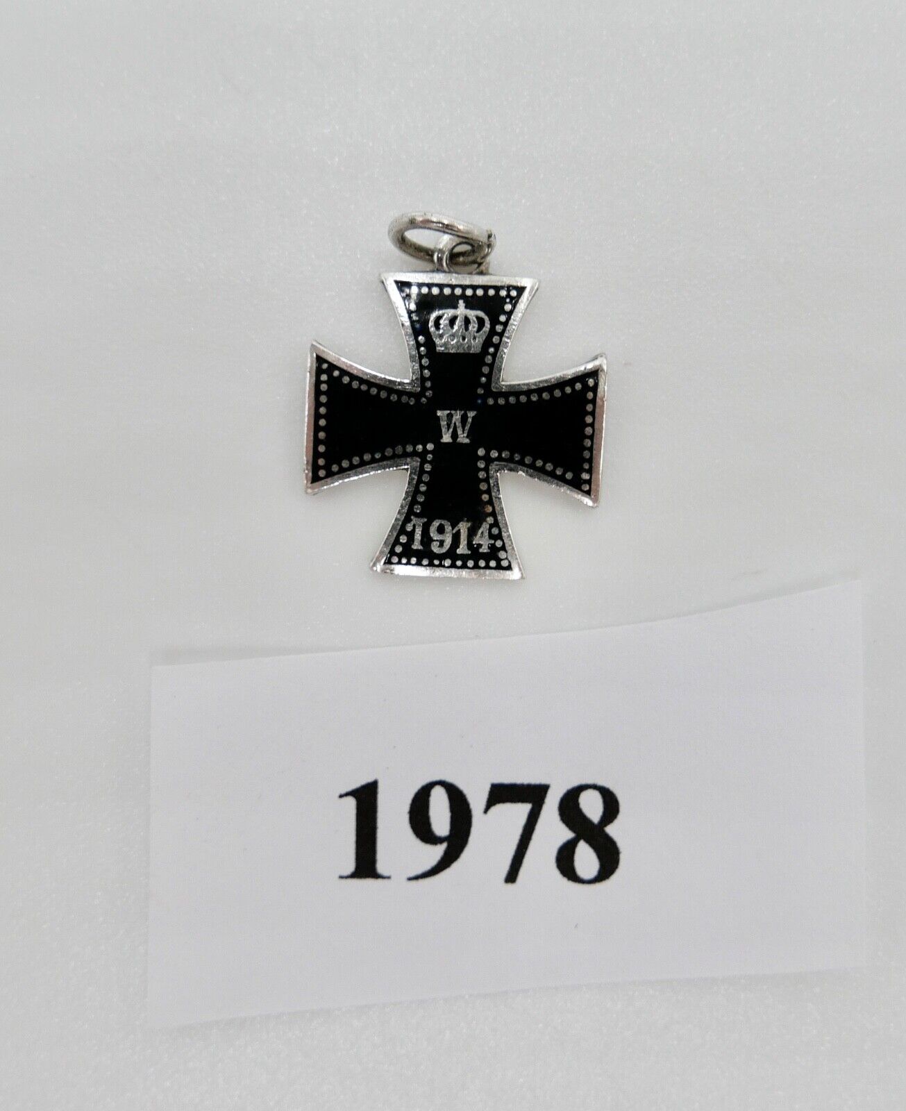 Eisernes Kreuz Deutsches Reich Miniatur Abzeichen emailliert 800 Silber EK 1914