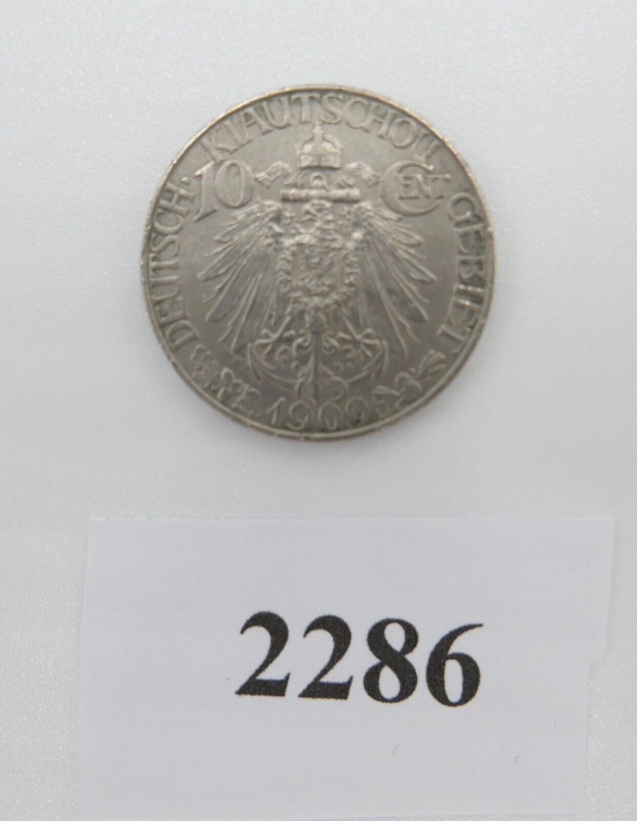 Deutsches Pachtgebiet 10 Cent Kiautschou 1909 A in VZ Jäger J. N 730