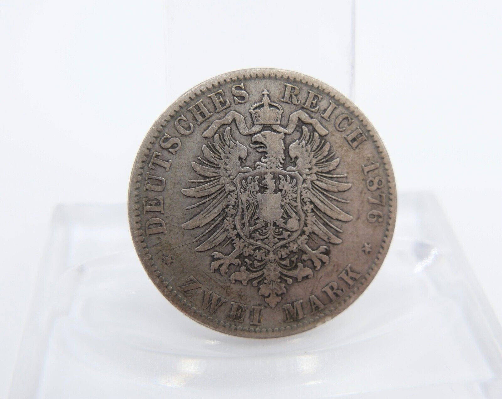 2 Mark 1876 D " Ludwig II. König von Bayern " ss - vz Jäger J.41 Silber