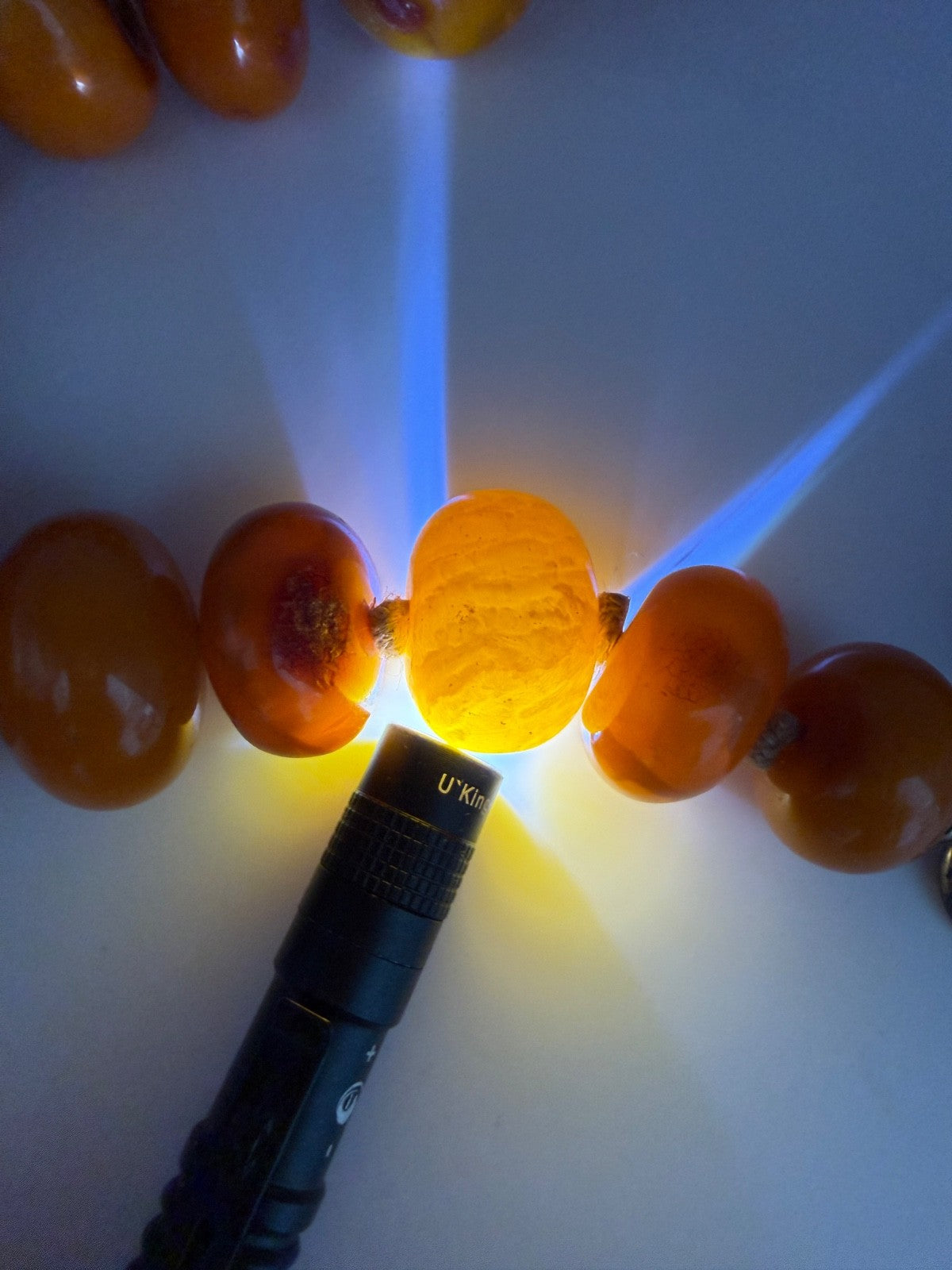 XXL butterscotch Bernsteinkette Kugeln 449 Gramm Pressbernstein 925 Silber