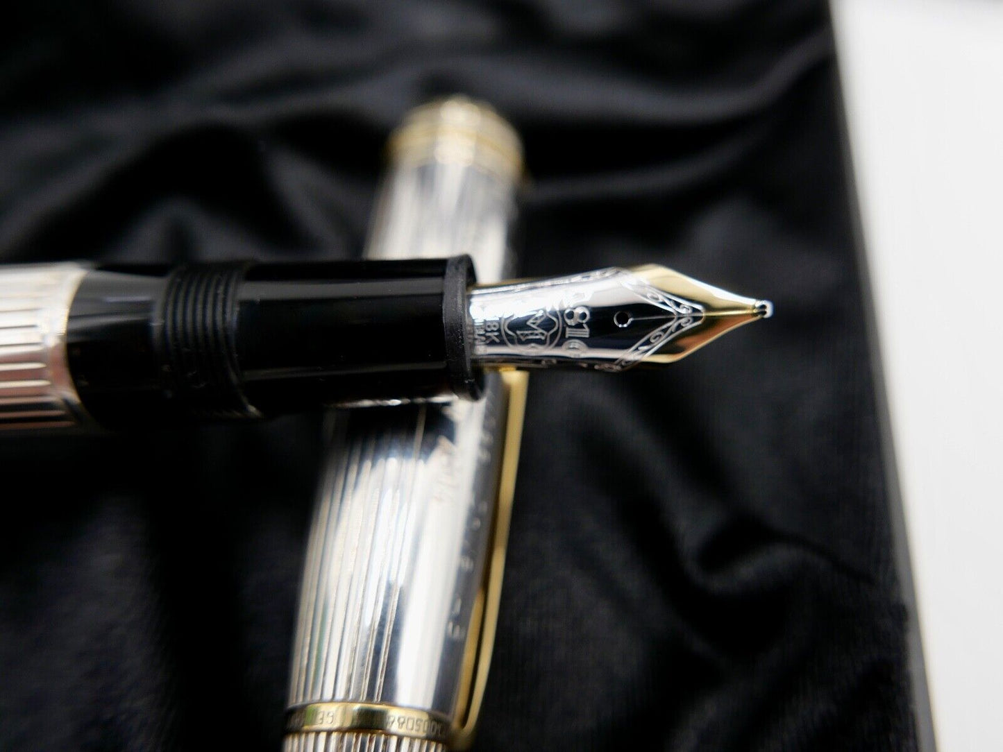 MONTBLANC Kolbenfüller Solitaire Le Grand MEISTERSTÜCK 1468 Silber GETRAG WHEEL 