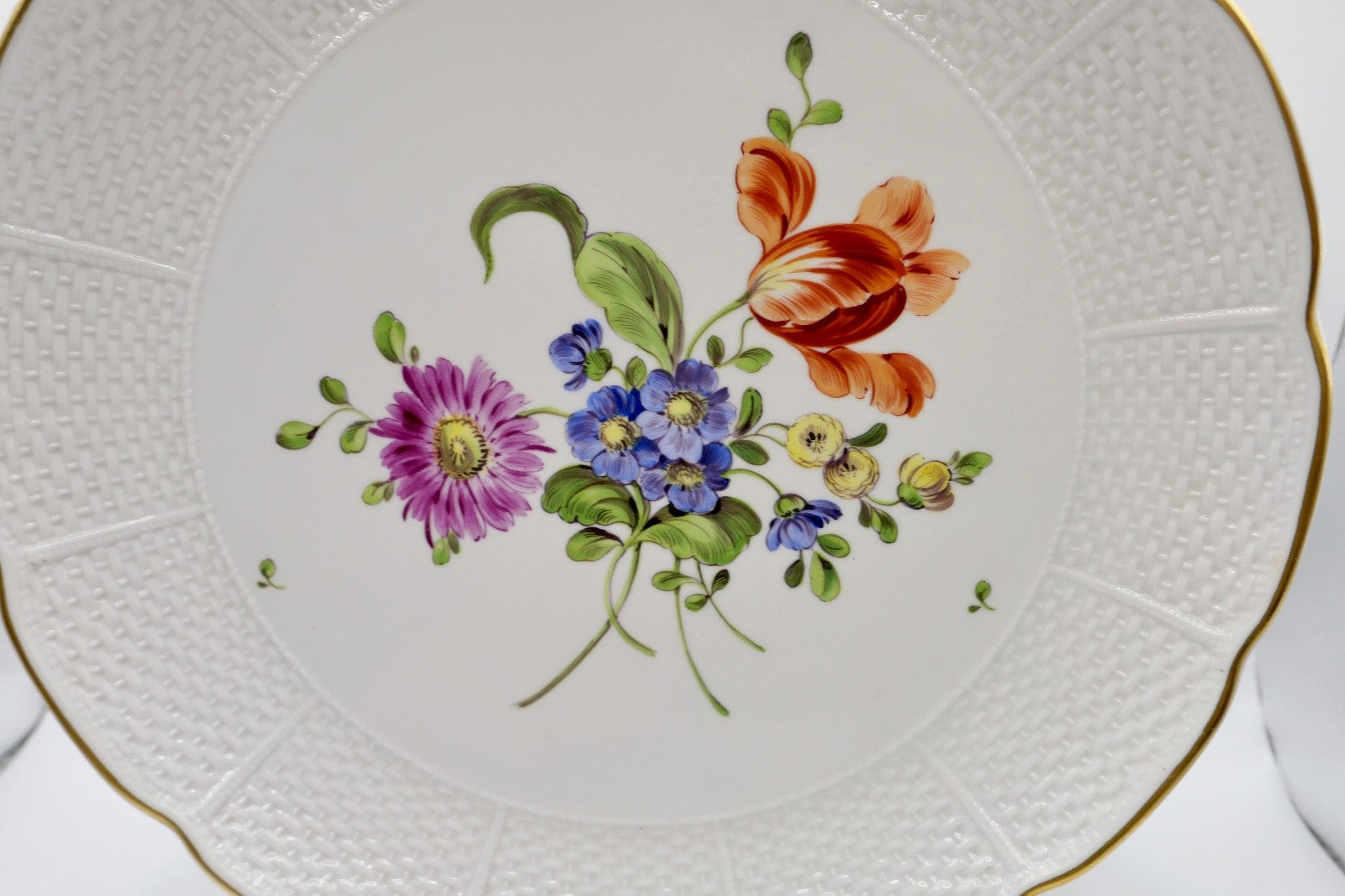 Ludwigsburg Porzellan Wandteller Blumendekor 26 cm Weihnachten 1957 DINKELACKER