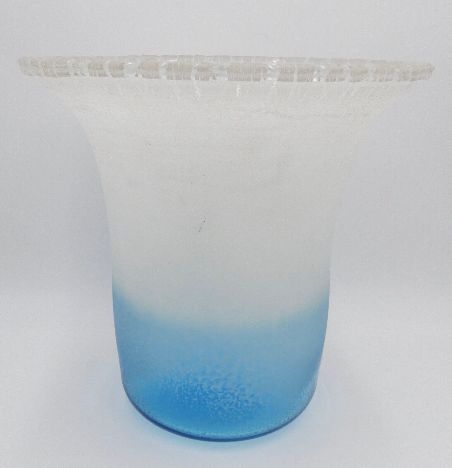 1980er Jahre ALFREDO BARBINI XL 7 Kg Vase Bodenvase signiert Murano Glas