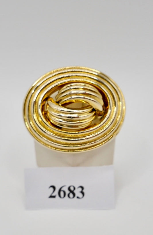 Ovale antike 585 Schaumgold Knoten Brosche 2-teilig Gelbgold um 1880 Biedermeier