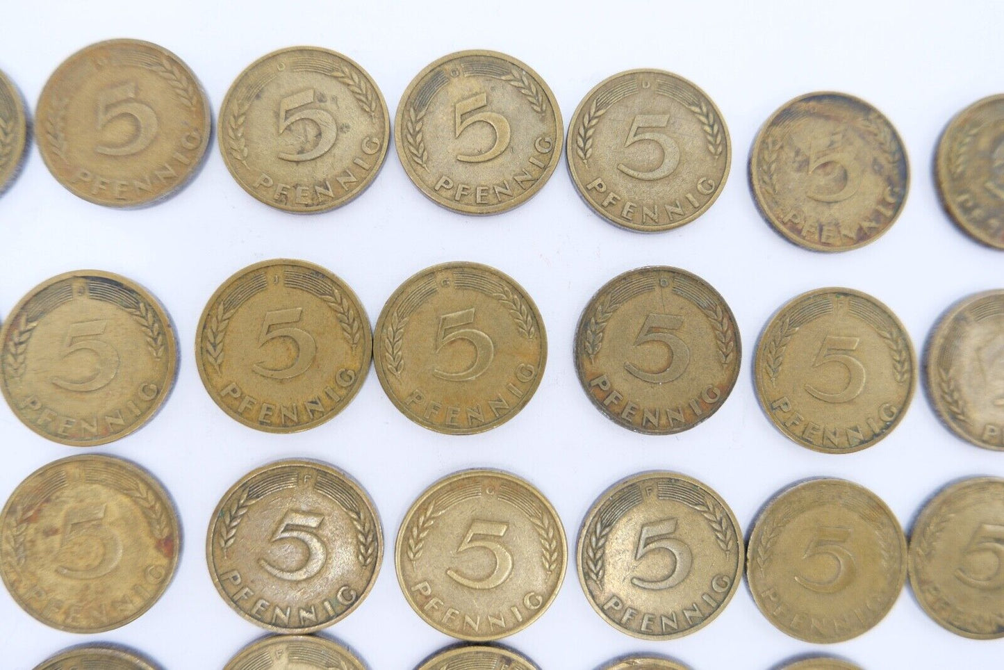 51x 5 Pfennig 1949 D F G J Jäger J. 377 s-vz