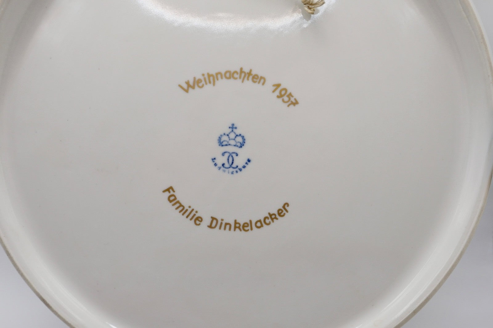 Ludwigsburg Porzellan Wandteller Blumendekor 26 cm Weihnachten 1957 DINKELACKER