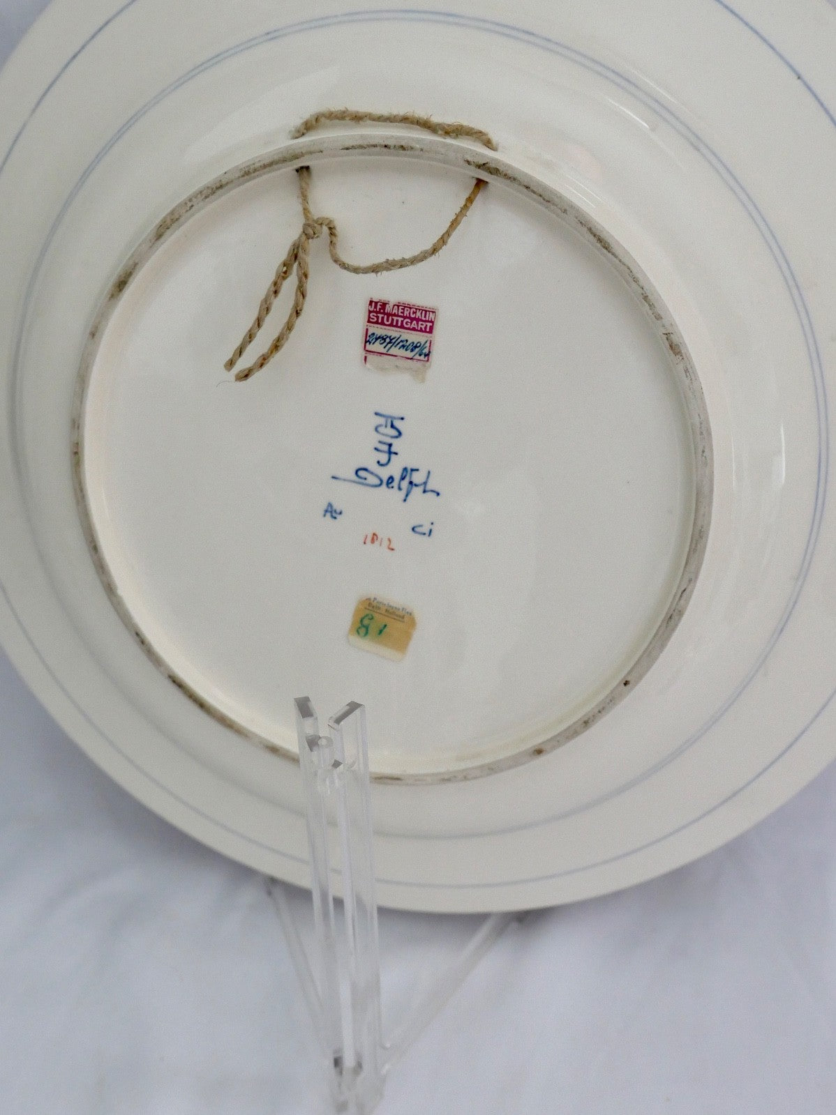 Alter Delft Pijnacker Teller Wandteller Ø 35 cm Au Ci Niederlande 1964