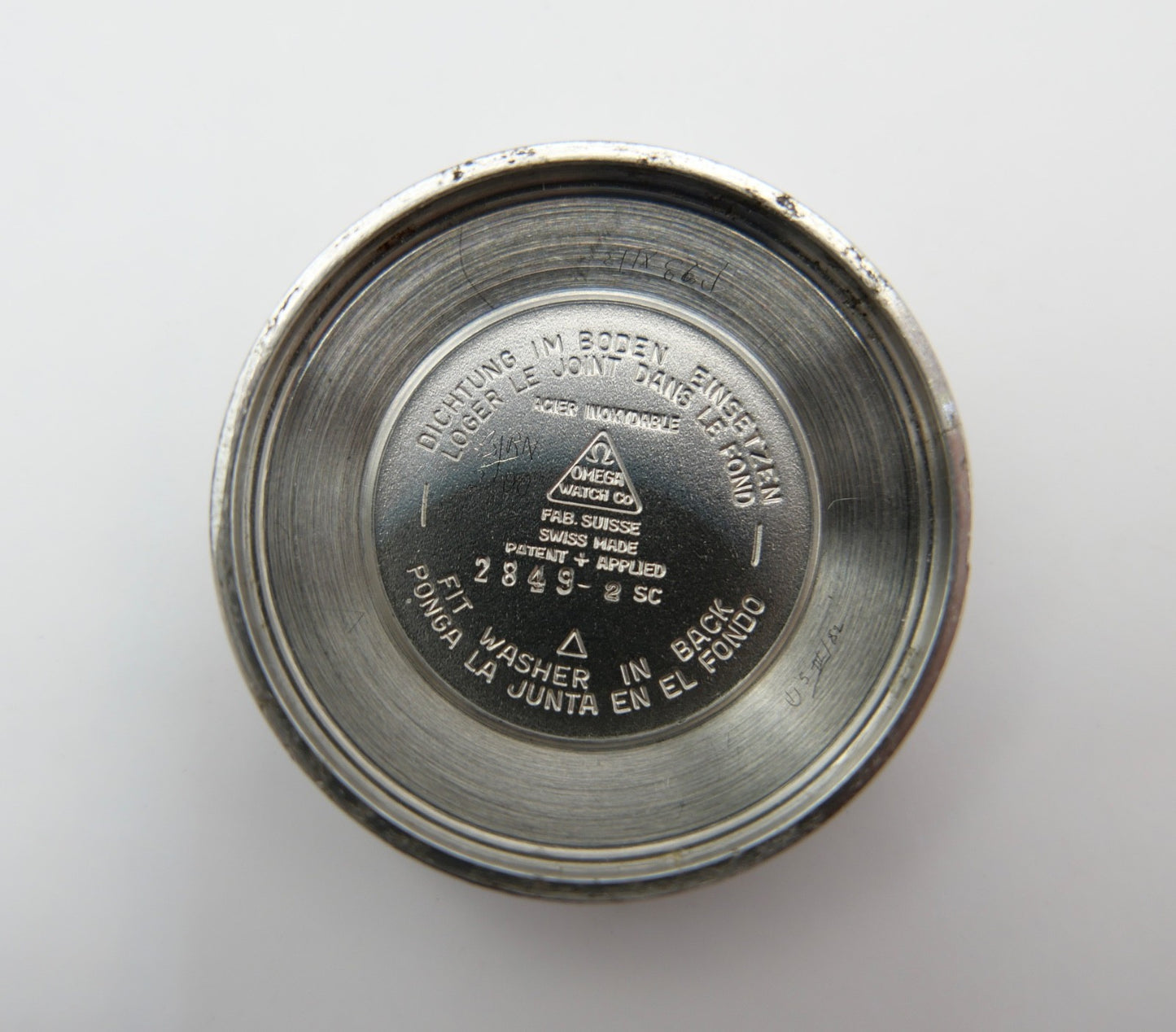 Omega Seamaster 2849-2 SC Gehäuse & Glas Ø 34mm in Edelstahl