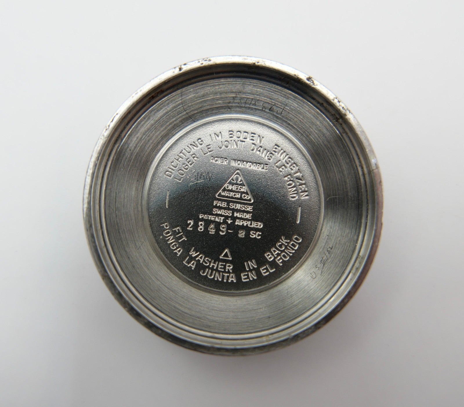 Omega Seamaster 2849-2 SC Gehäuse & Glas Ø 34mm in Edelstahl