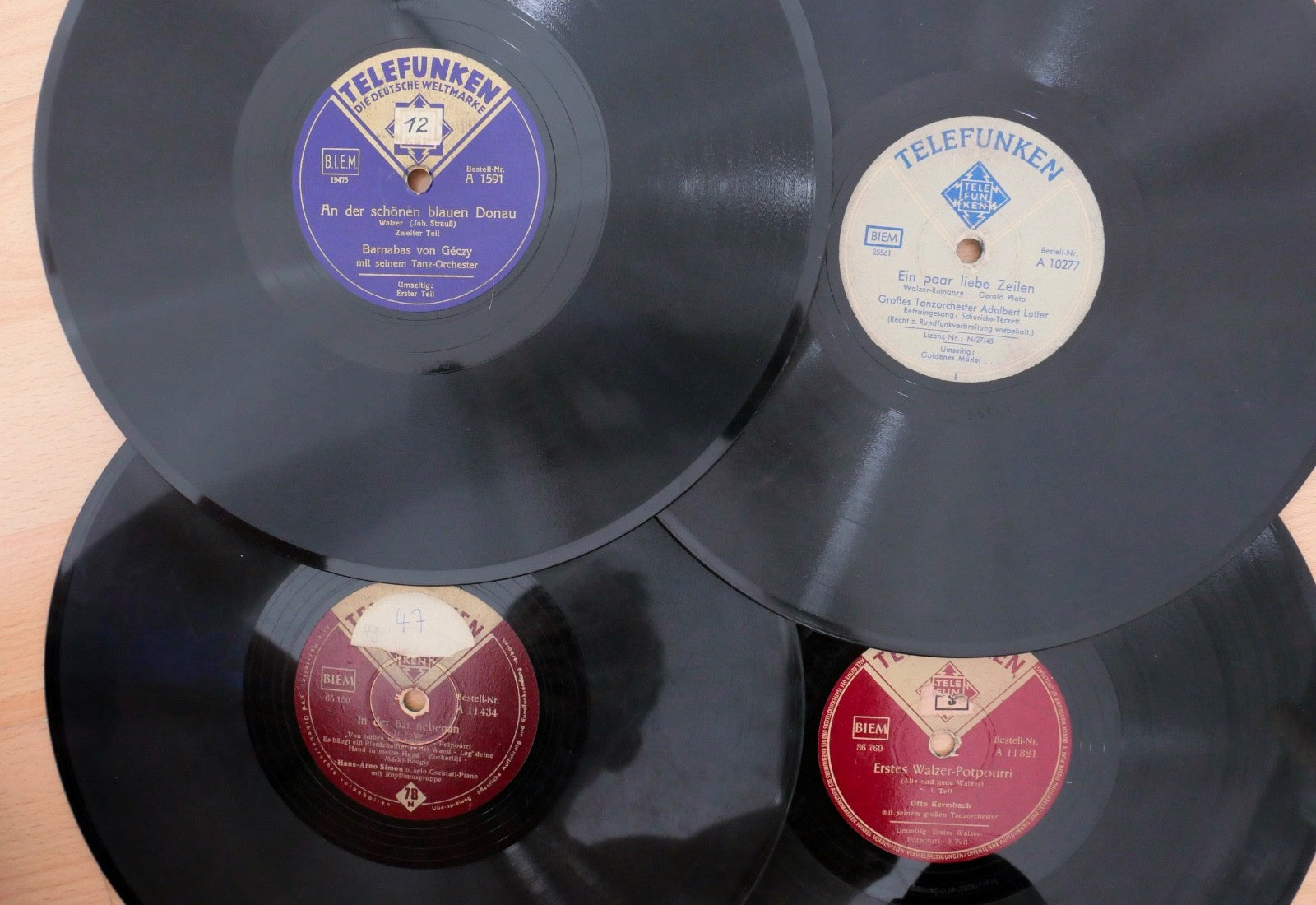 Konvolut Schellackplatten 105 Stk Schlager Operette Weihnacht 25 cm 10" Polydor