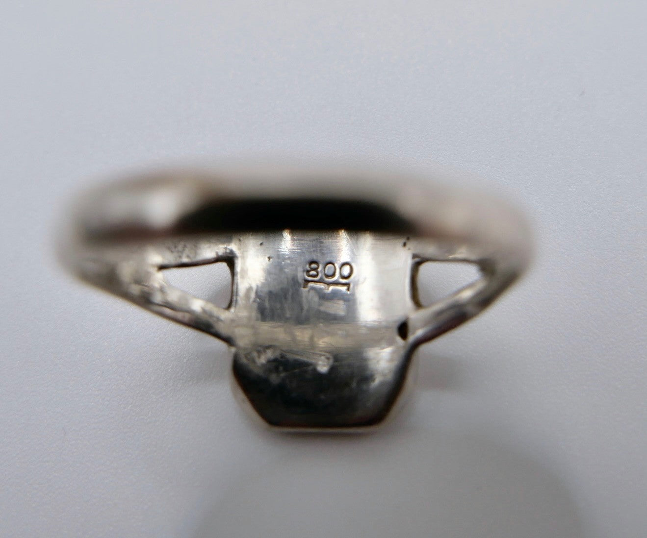 Alter Herren Siegelring 800 Silber Monogramm LH HL Wappenring Gr. 62