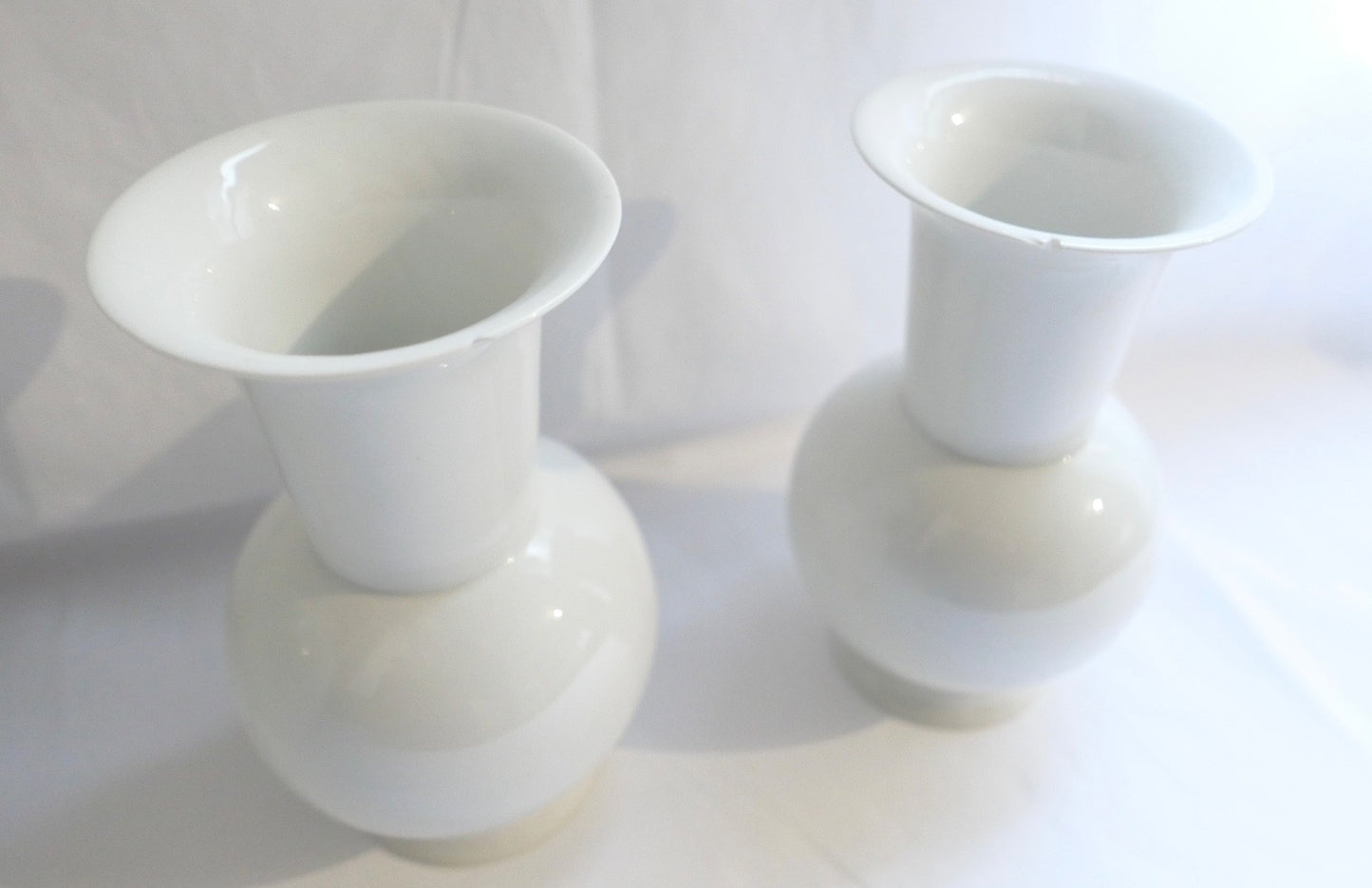 3x Ludwigsburg Porzellan Vasen Vase in weiß