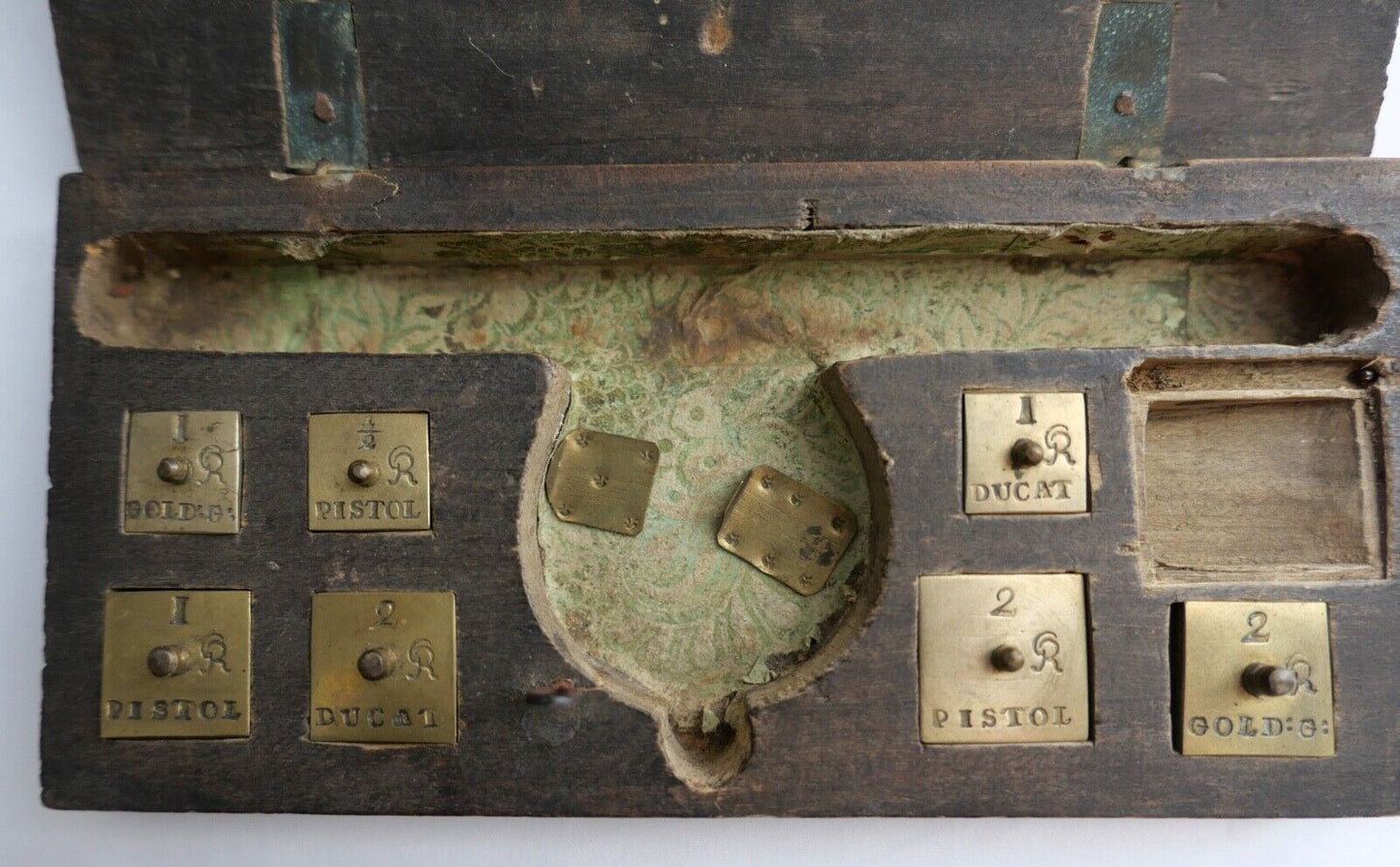 Antike Münzwaage 19. Jh. Waage Ducat Pistol Goldwaage - Antikhandel-Stuttgart