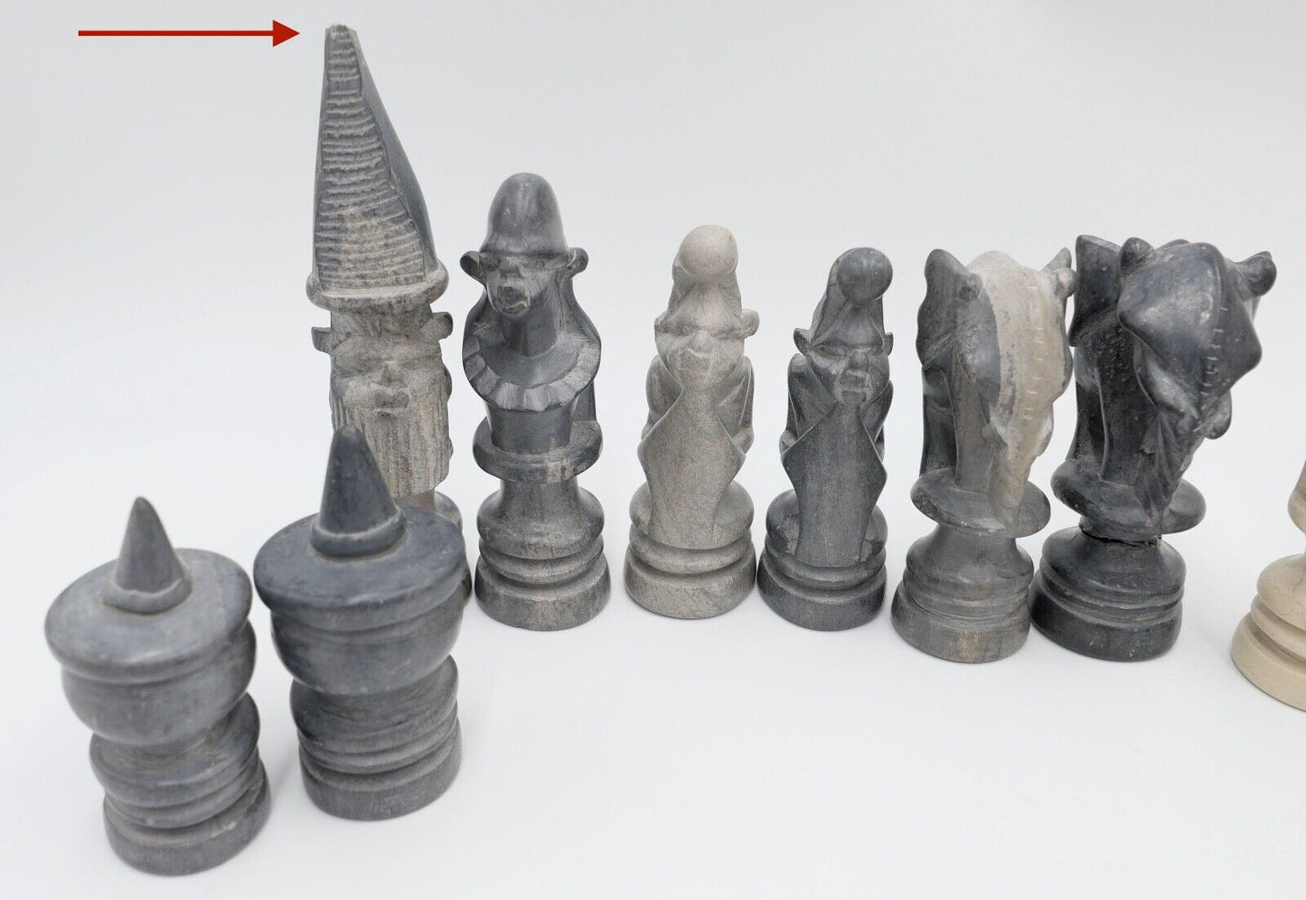 Schachfiguren aus Stein mit Afrika Motiv Figuren 32 Stück