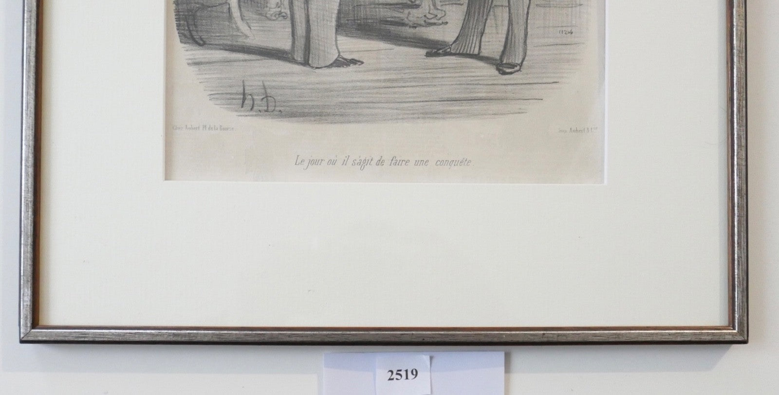 Honoré Daumier Lithographie 1847 Le Charivari Les Bons Bourgeois gerahmt N° 28