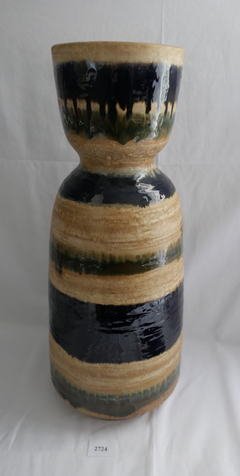 Karlsruher Majolika Vase G/154 Keramik Studiokeramik  Fridegart Glatzle Vintage