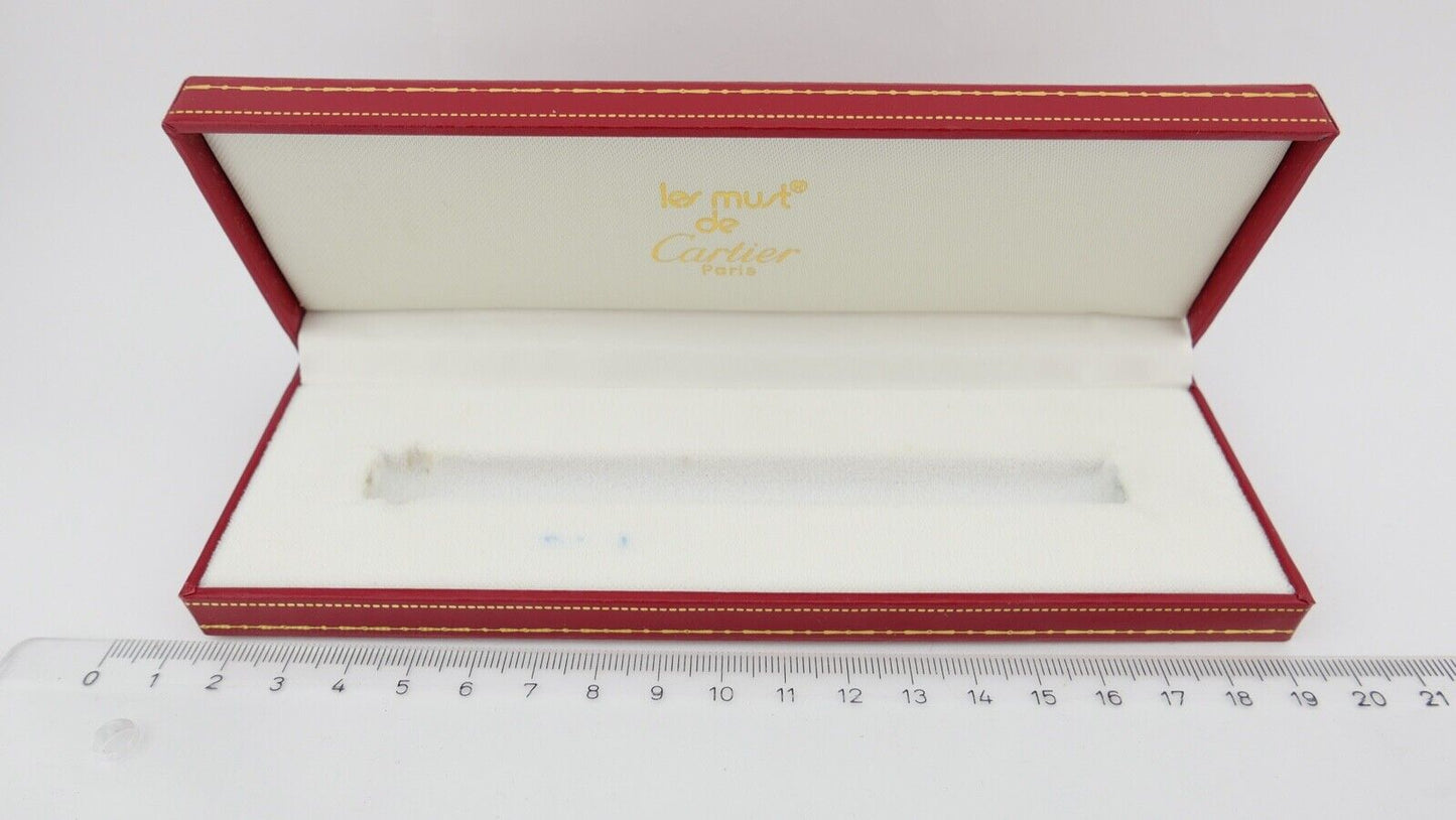 Must de Cartier Tintenfüller Füllfederhalter Füller ETUI BOX  18 x 6 cm 