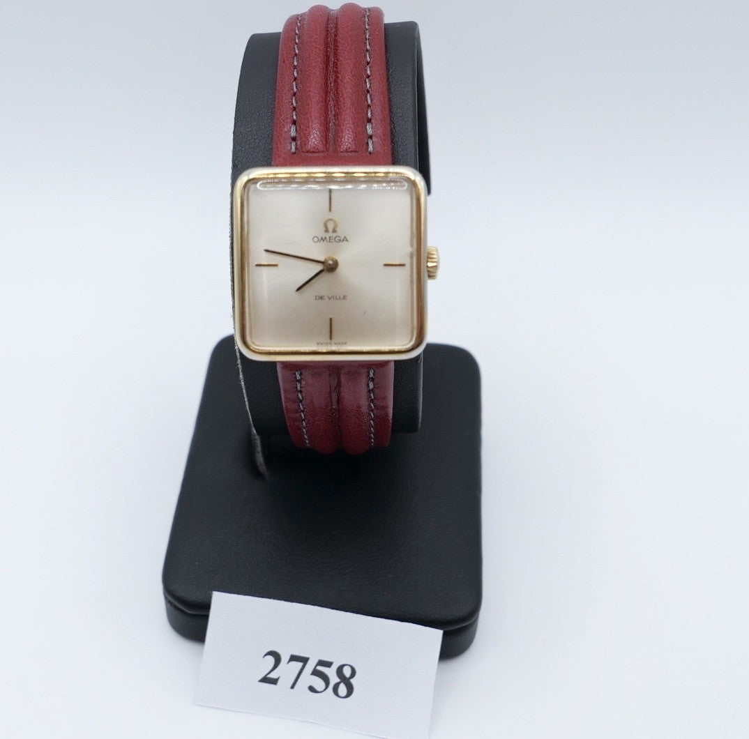 Omega De Ville Handaufzug Cal. 620 Vergoldet Damen Armbanduhr 25x25mm 60er Jahre