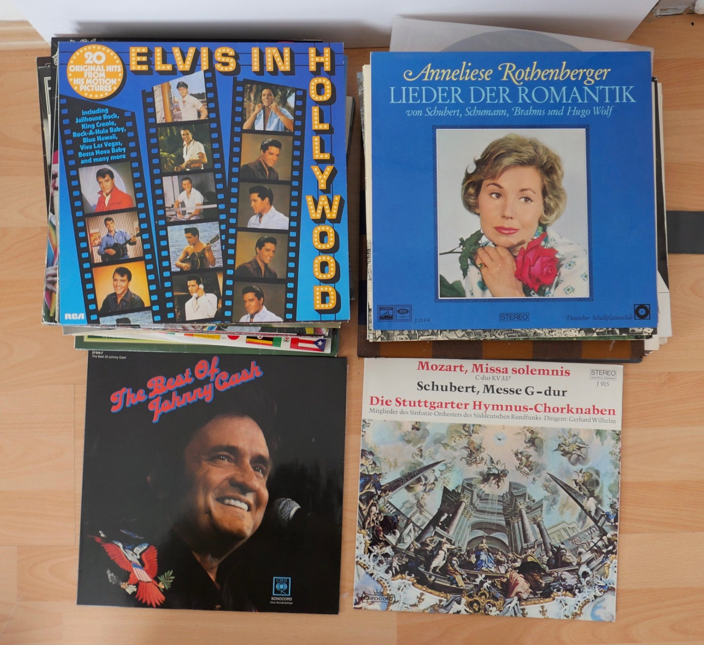 Konvolut 87 LP Schallplatten – Klassik, Oper, Schlager, Pop, Elvis, Johnny Cash,