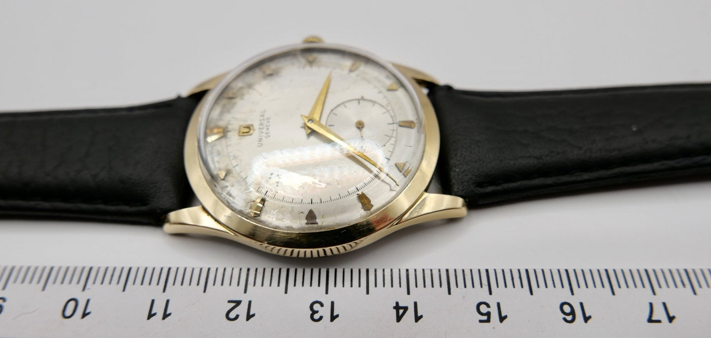1950er Universal Geneve Herrenuhr Cal. 330 Handaufzug neues Lederarmband