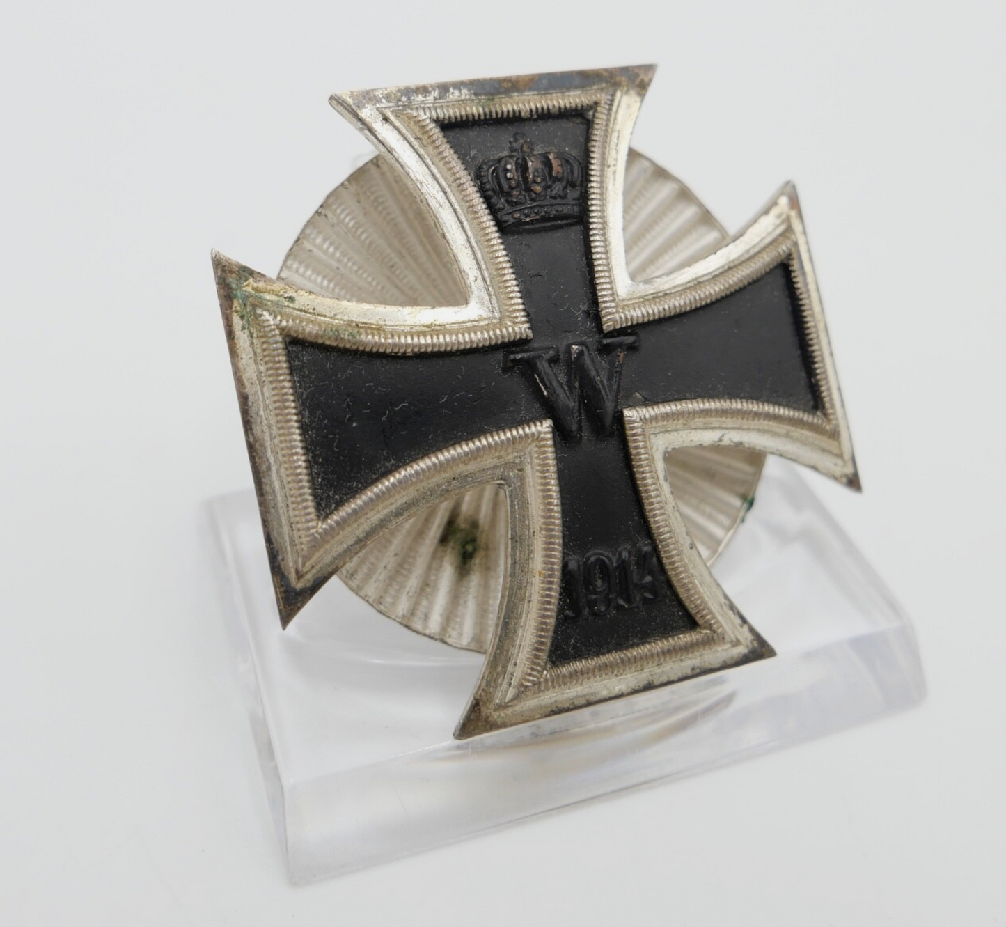 Eisernes Kreuz EK1 1914 Deutsches Kaiserreich 1. WK an Schraubscheibe 1. Klasse