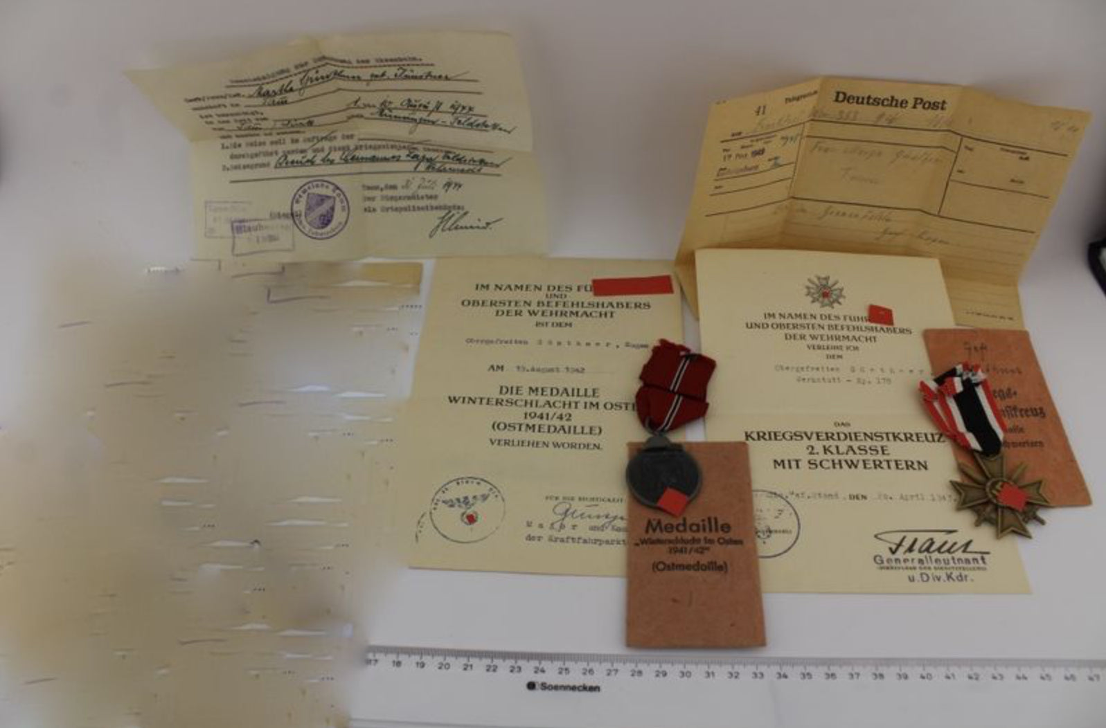 Obergefreiter Winterschlacht KVK Urkundengruppe Orden - Antikhandel-Stuttgart