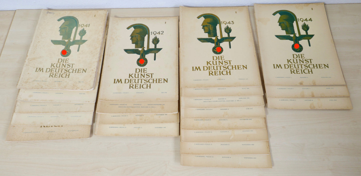 20x Die Kunst im Deutschen Reich Konvolut 1941-1944 - Antikhandel-Stuttgart